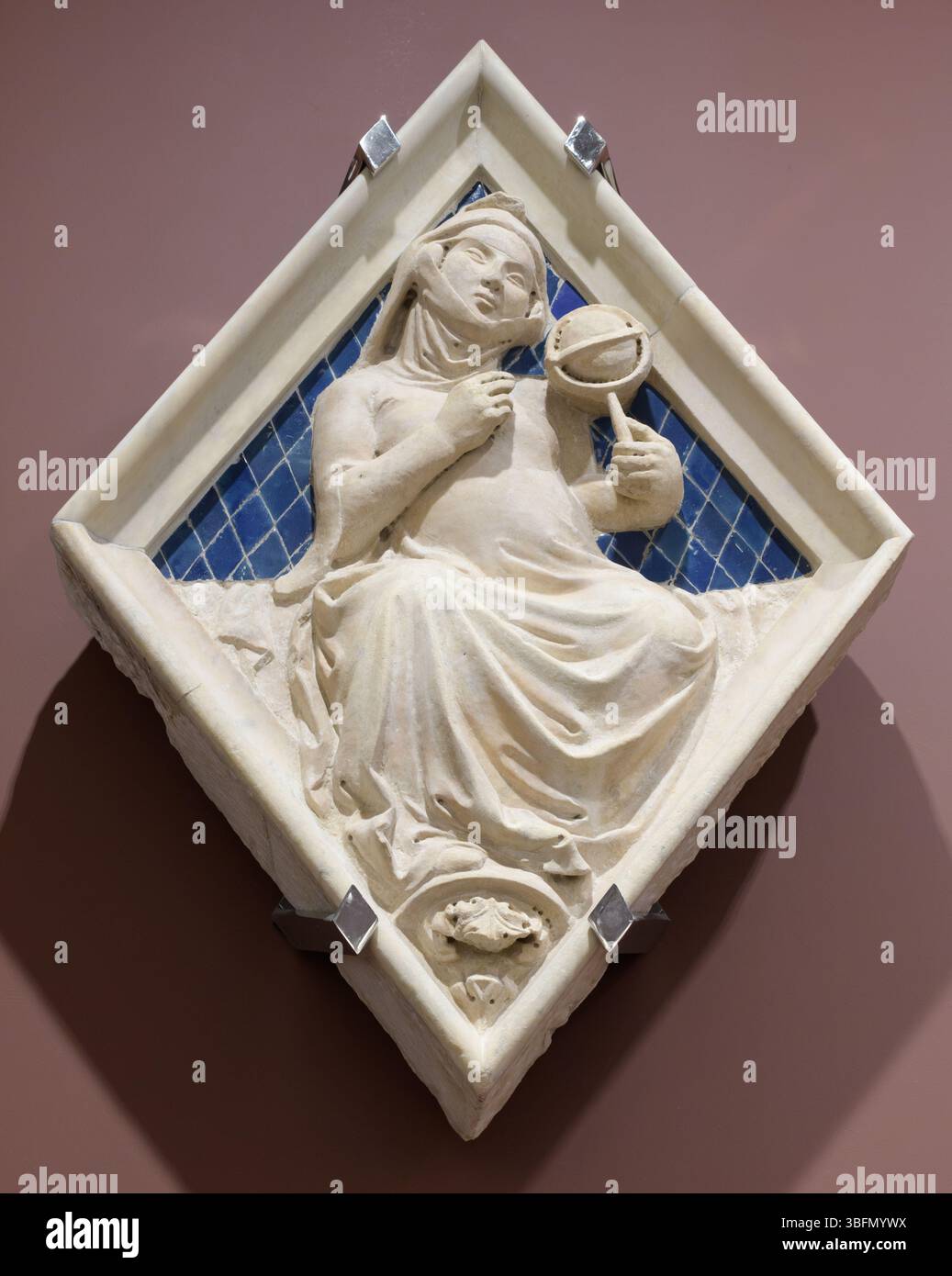 Relief losange - Campanile de la cathédrale de Florence, Florence, Italie. Banque D'Images