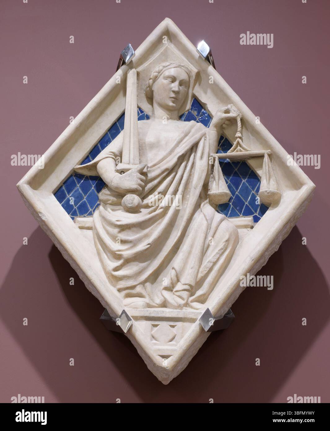 Relief losange - Campanile de la cathédrale de Florence, Florence, Italie. Banque D'Images