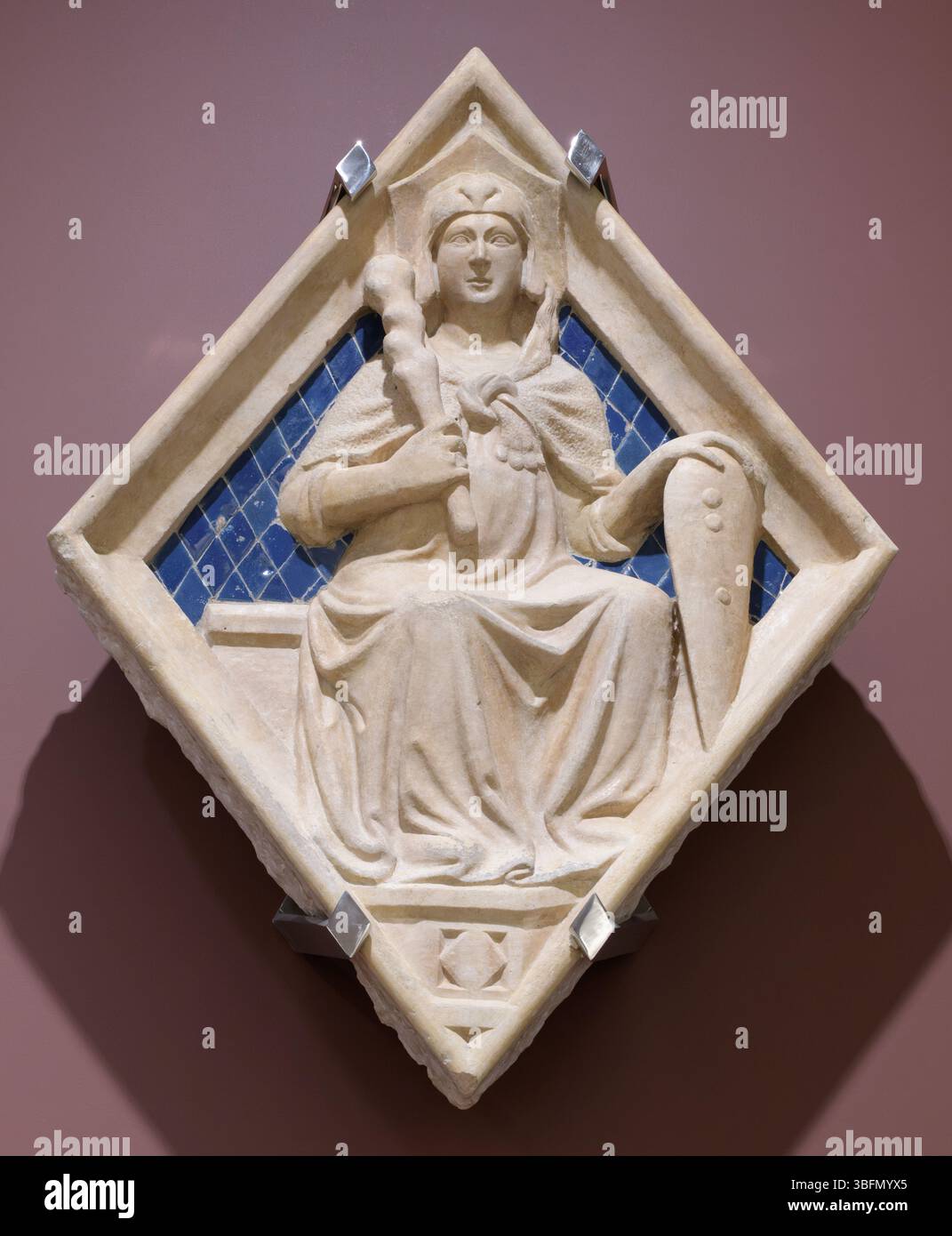 Relief losange - Campanile de la cathédrale de Florence, Florence, Italie. Banque D'Images