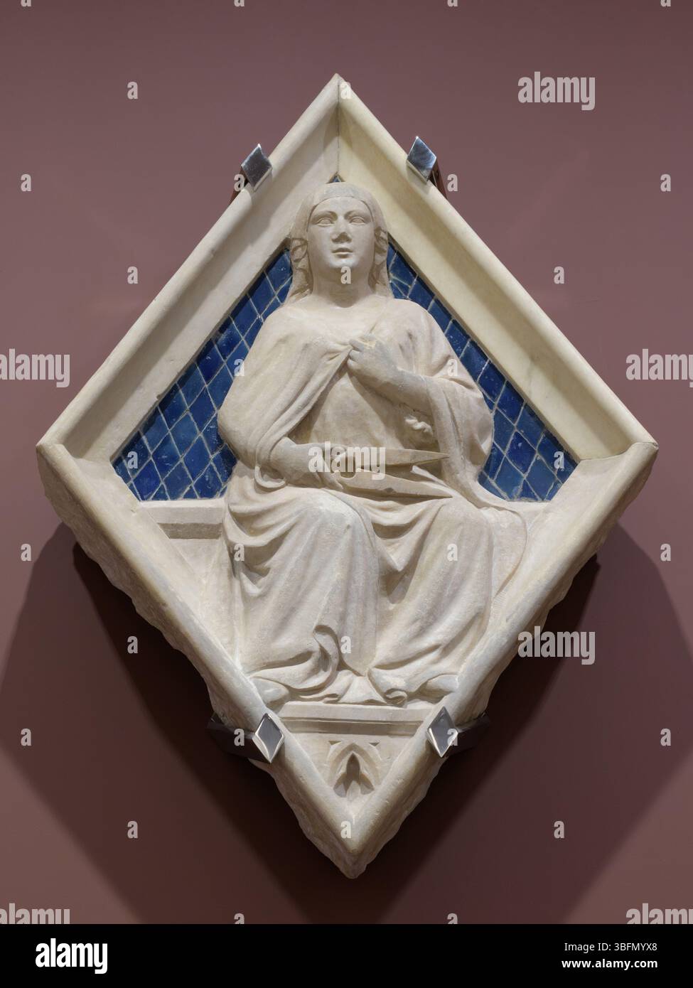 Relief losange - Campanile de la cathédrale de Florence, Florence, Italie. Banque D'Images