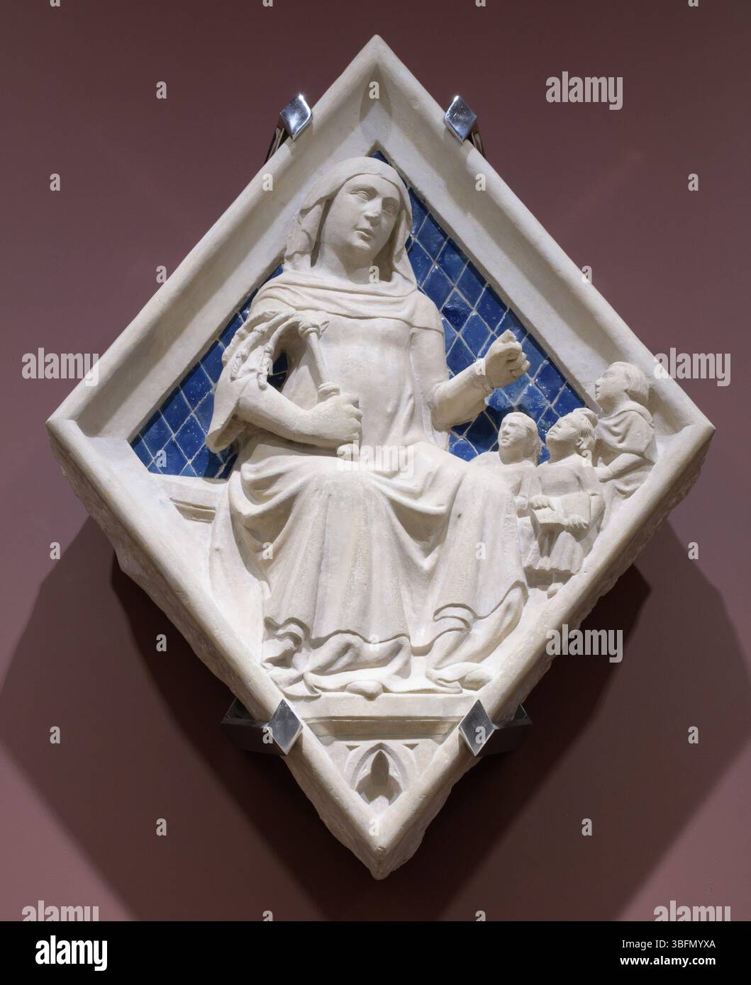 Relief losange - Campanile de la cathédrale de Florence, Florence, Italie. Banque D'Images