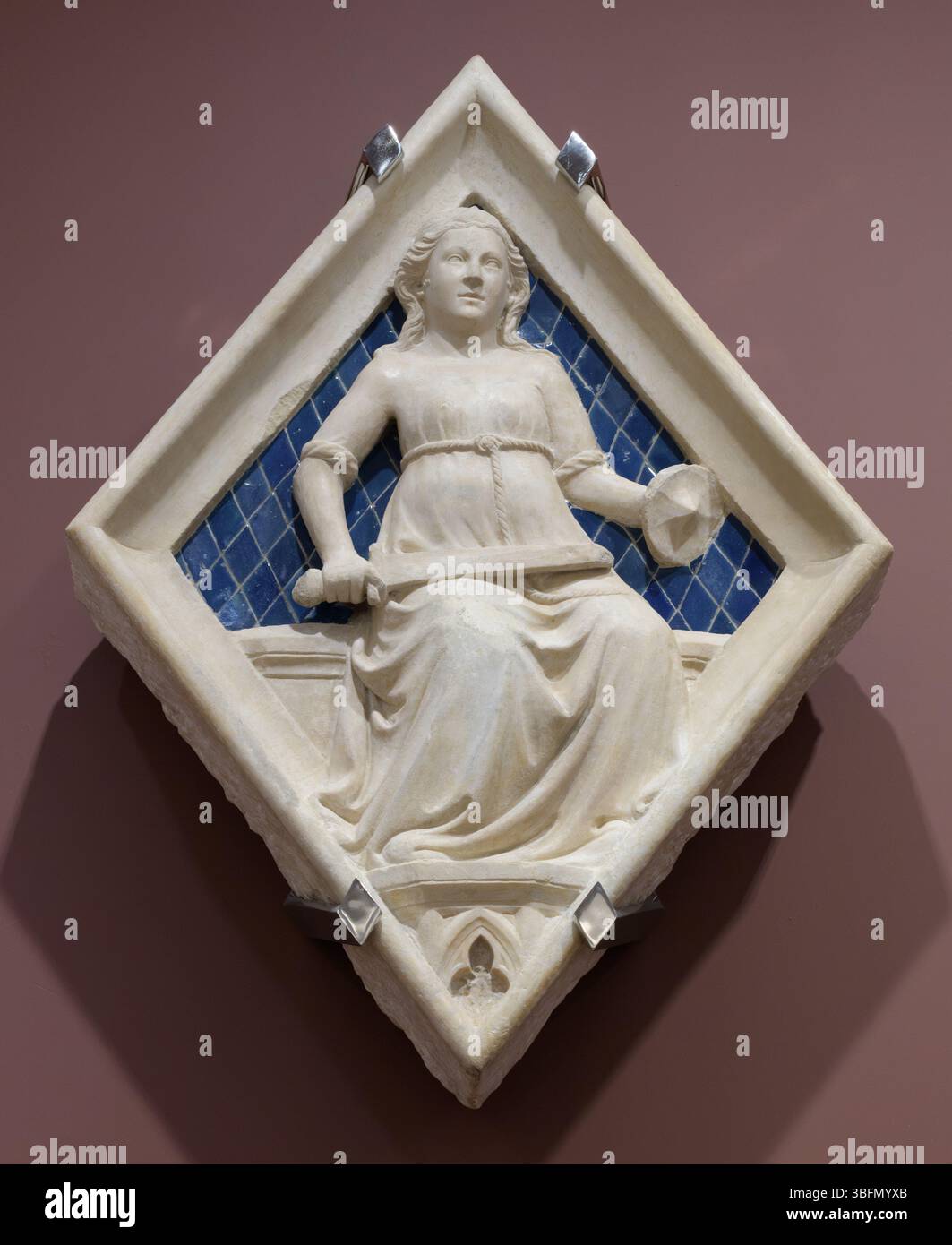 Relief losange - Campanile de la cathédrale de Florence, Florence, Italie. Banque D'Images