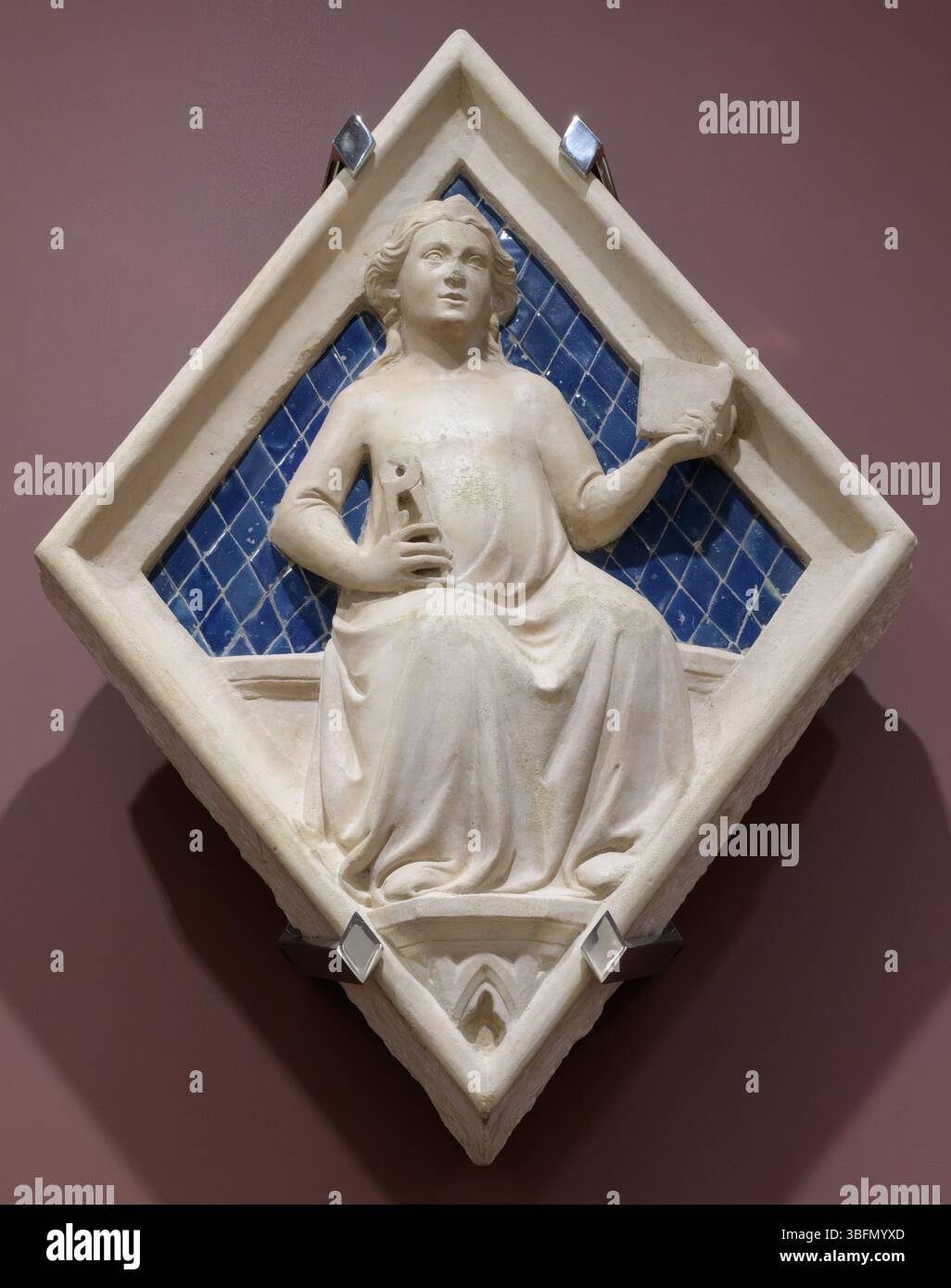 Relief losange - Campanile de la cathédrale de Florence, Florence, Italie. Banque D'Images