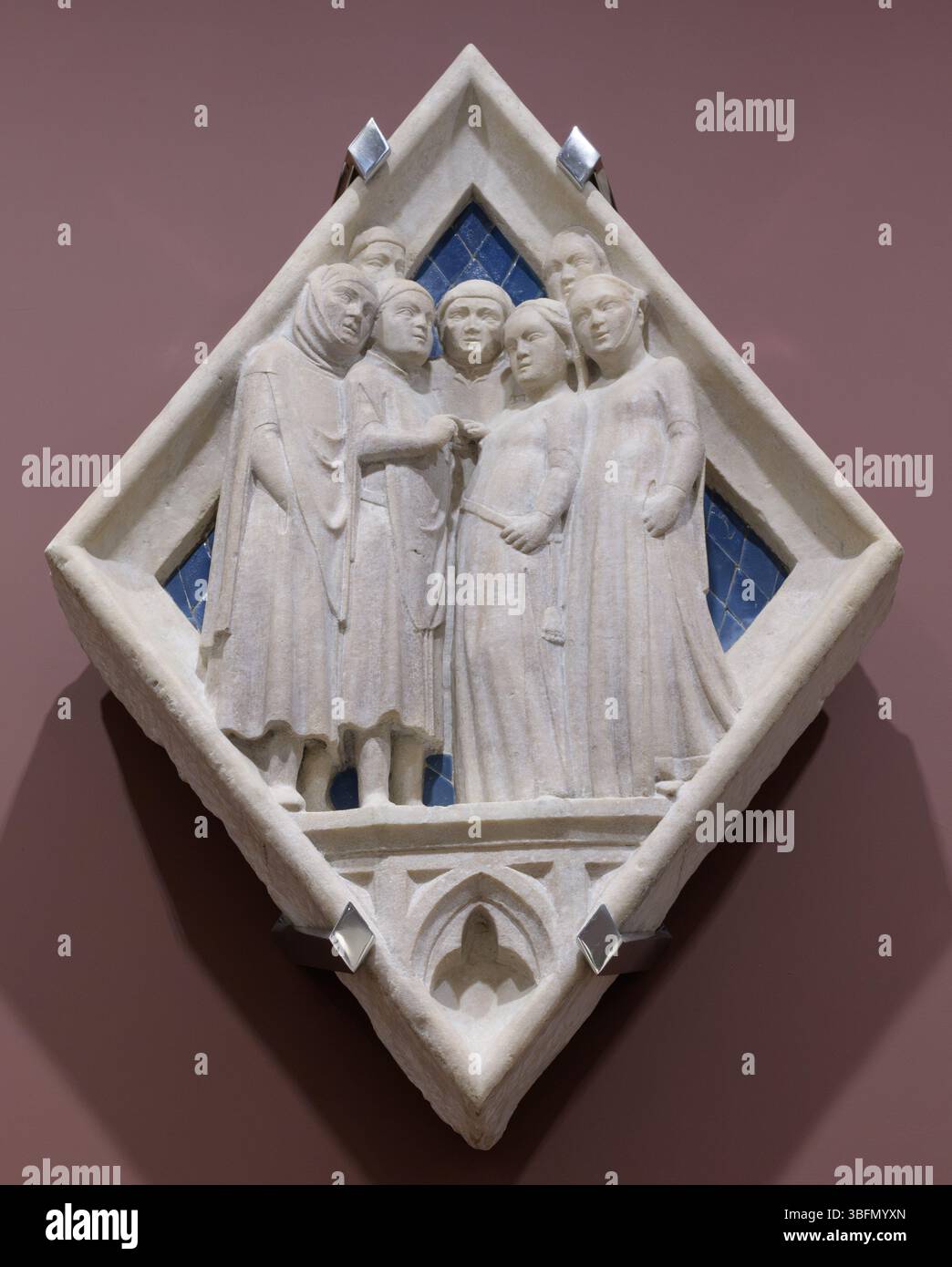 Relief losange - Campanile de la cathédrale de Florence, Florence, Italie. Banque D'Images