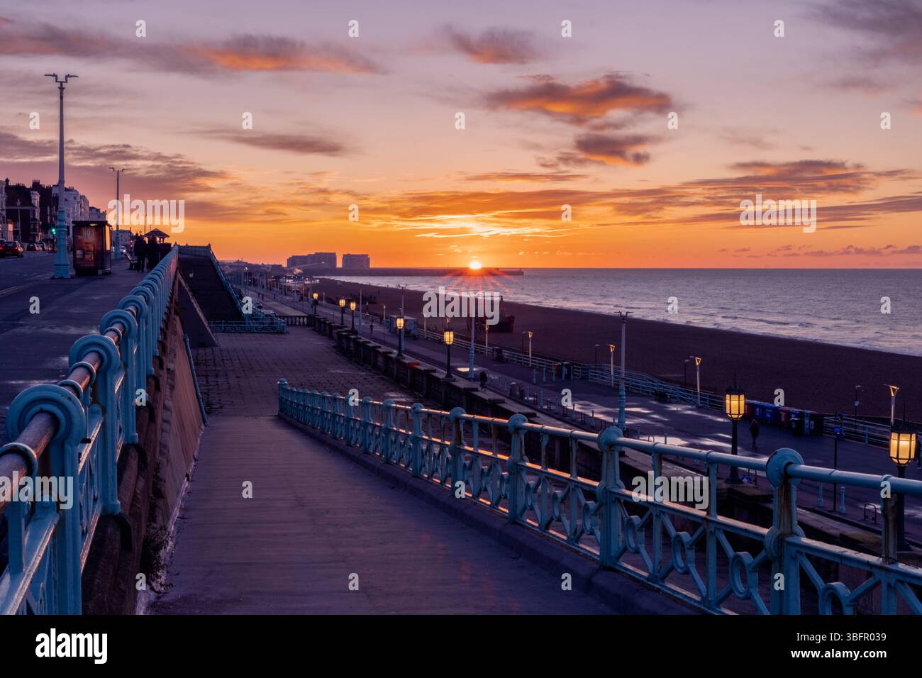 Lever du soleil Marine Drive Banque D'Images