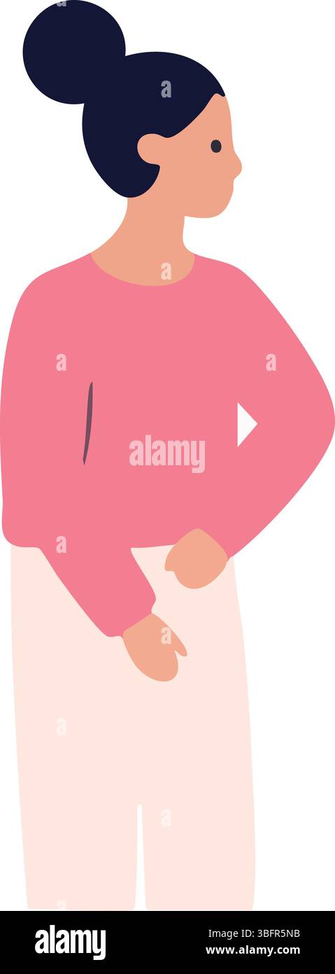 Femme avec agrégat de cheveux | illustration vectorielle réaliste pour la santé et la beauté et les thèmes de la mode Illustration de Vecteur