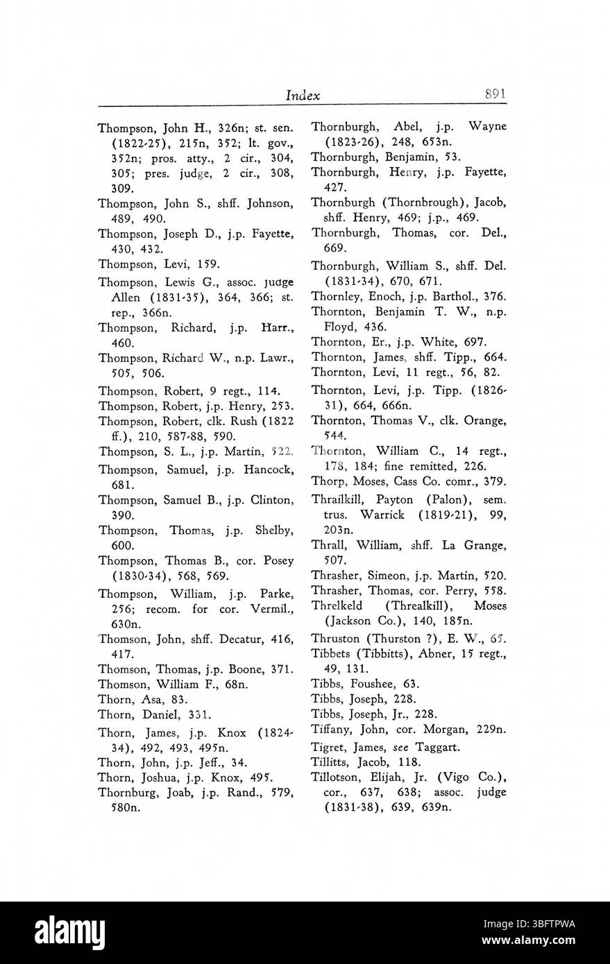 Cette page du *Executive Proceedings of the State of Indiana* (1816-1836) présente des documents officiels liés à la gouvernance de l'Indiana et aux premières actions politiques de l'État. Banque D'Images