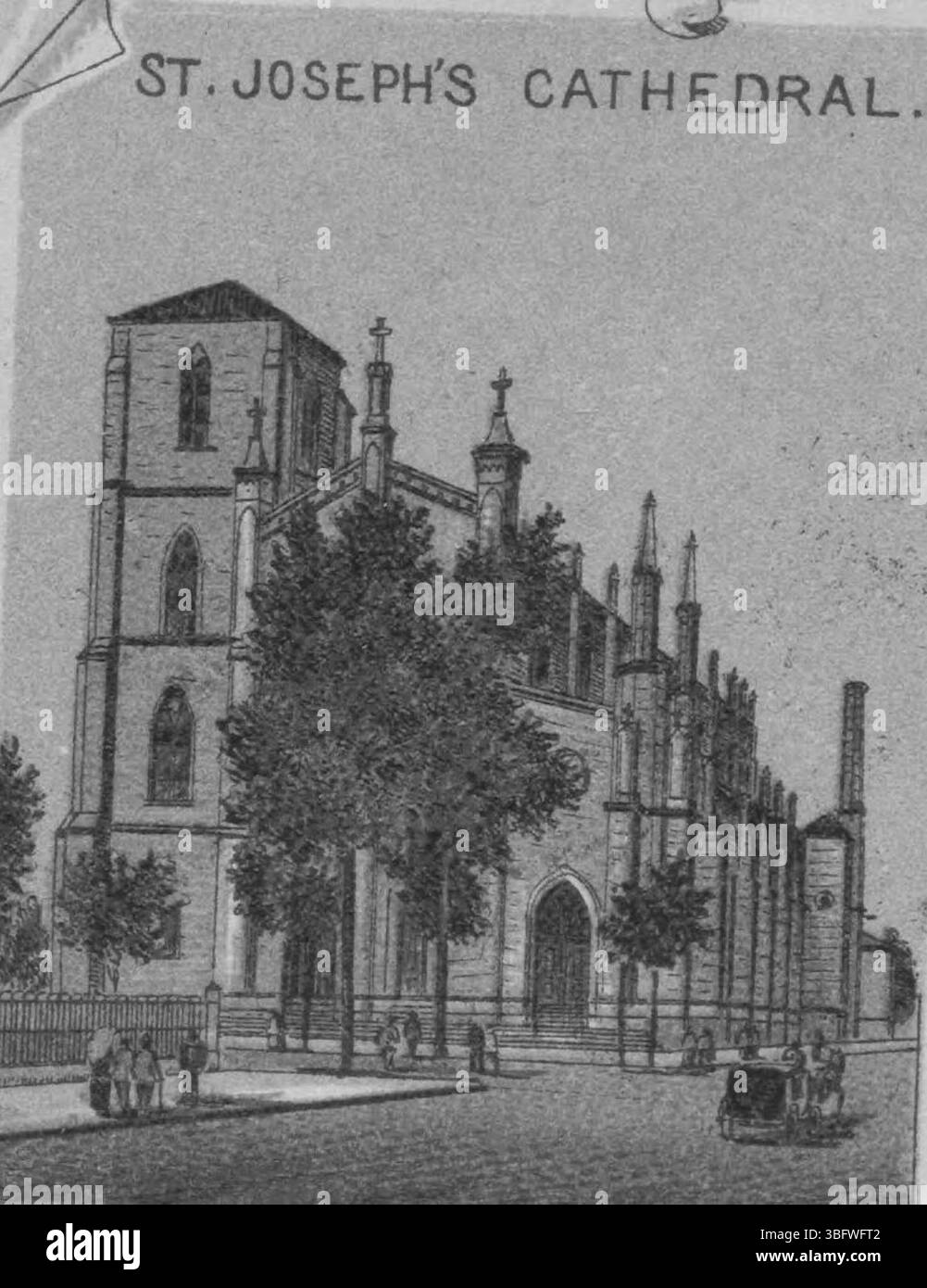 La cathédrale catholique romaine de Joseph, dédiée en 1878, sert de cathédrale au diocèse de Colomb. Construit en pierre de cendres, il mesure 185 pieds de long et 92 pieds de large. L'église a subi des rénovations en 1914 et 1978. Un autel en marbre, offert par le cardinal John McCloskey, provient de la même carrière que l'autel de la cathédrale Patrick de New York. Banque D'Images