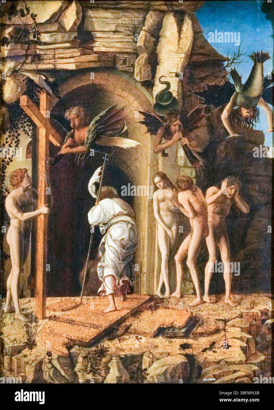 Giovanni Bellini, la descente du Christ dans les Limbes, peinture à l'huile sur vélin monté sur panneau, 1480 Banque D'Images