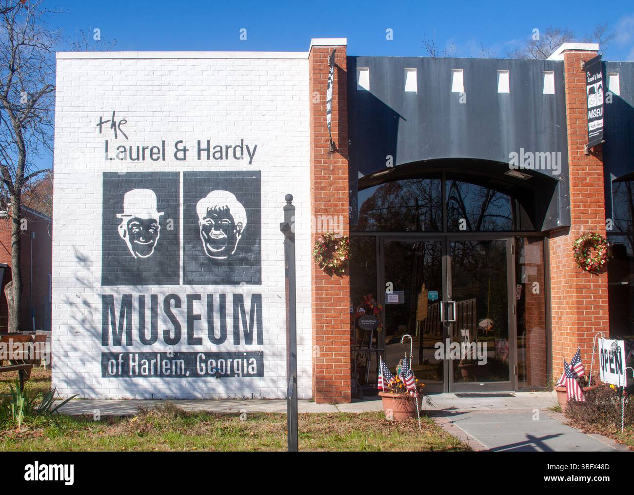 Musée Laurel et Hardy à Harlem, Géorgie Banque D'Images