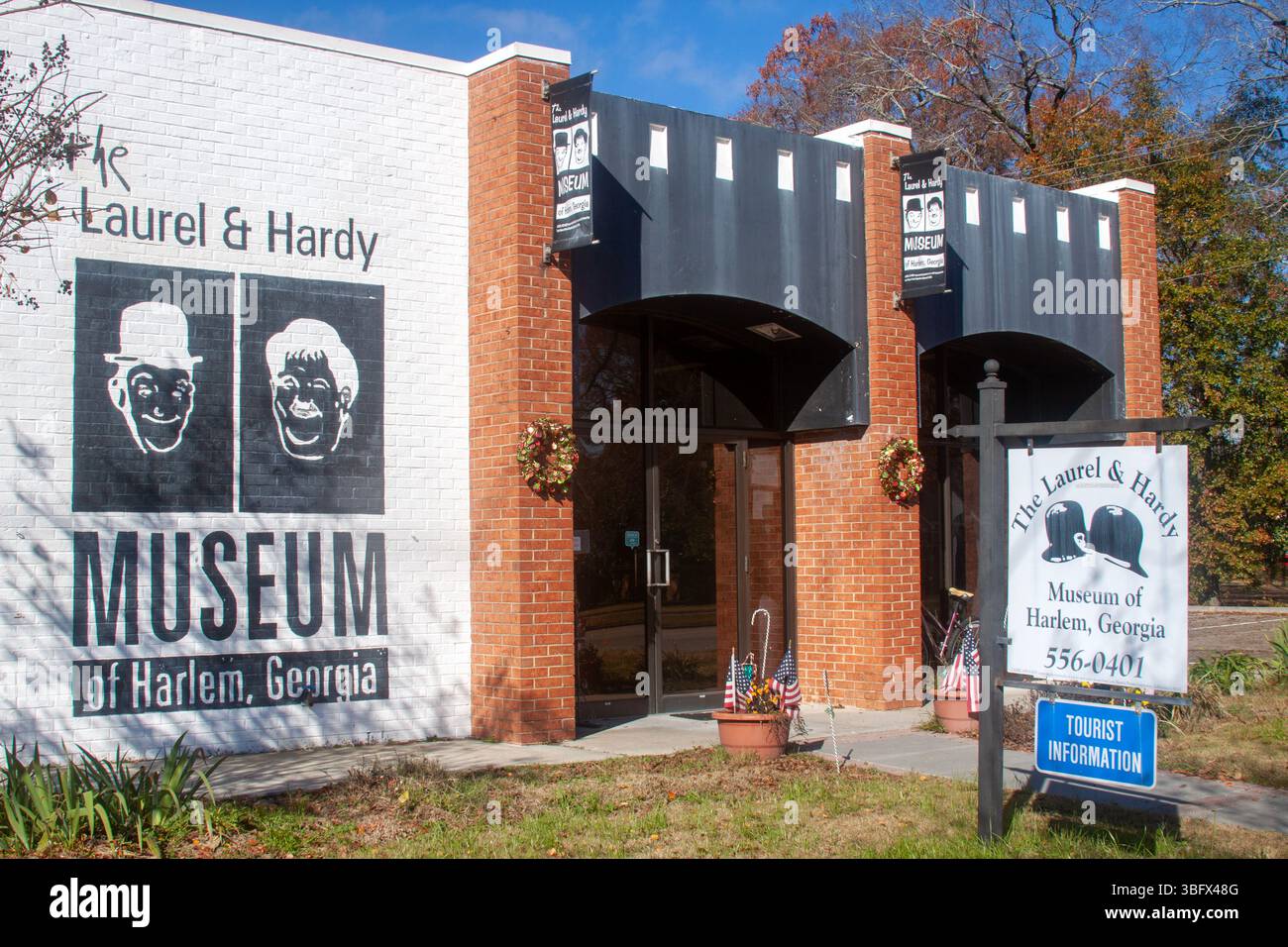 Musée Laurel et Hardy à Harlem, Géorgie Banque D'Images