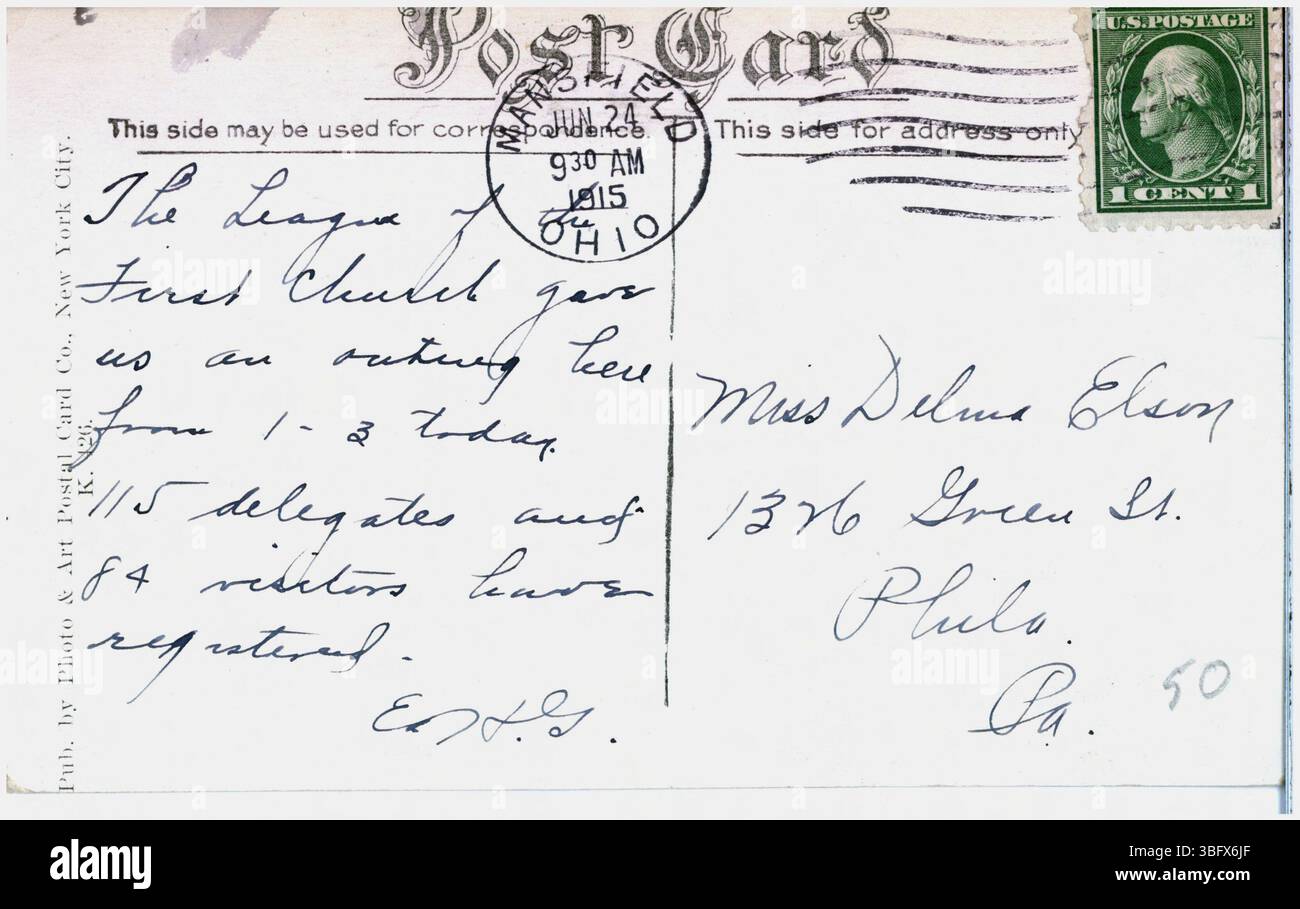 Une photographie en noir et blanc de 1915 de la prison de l'État de l'Ohio à Mansfield, Ohio. Le bâtiment, construit dans les styles gothique victorien, roman richardsonien et Reine Anne, a été créé en 1886. Banque D'Images