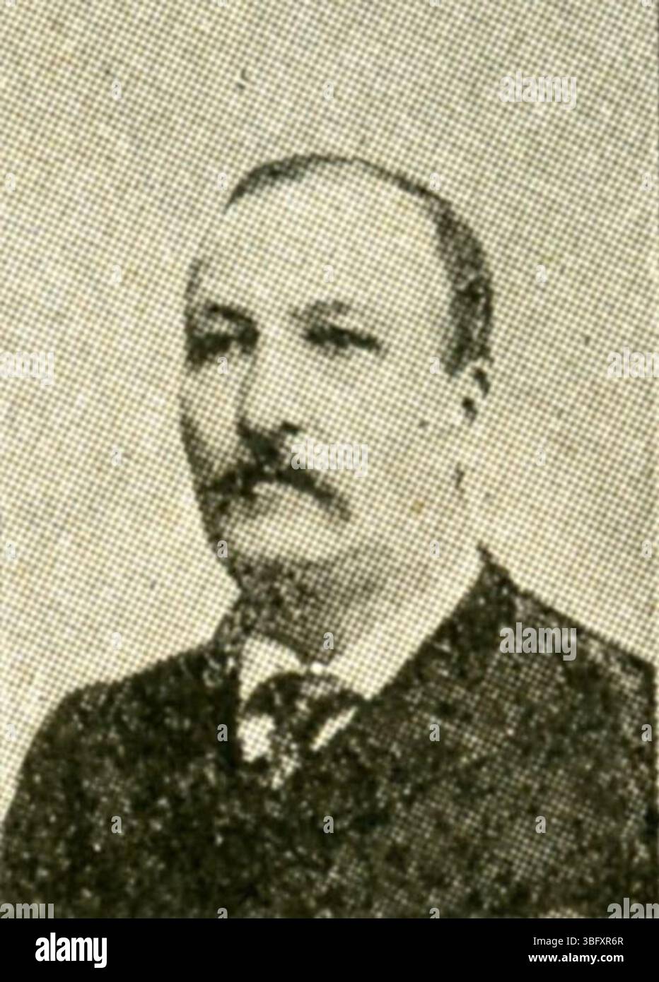Portrait de Carl N. Bancroft, ancien combattant de la guerre de Sécession, comptable et membre du conseil municipal. Bancroft sert dans l'armée du Potomac et représente les neuvième et onzième quartiers au conseil. Banque D'Images