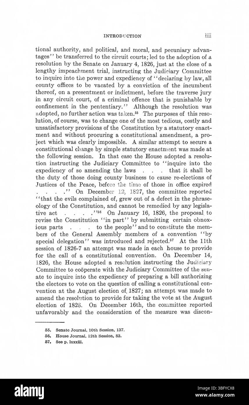 Cet article décrit le rôle de la contribution du public au cours des conventions constitutionnelles de l’Indiana et son impact sur la législation et la politique de l’État. Banque D'Images
