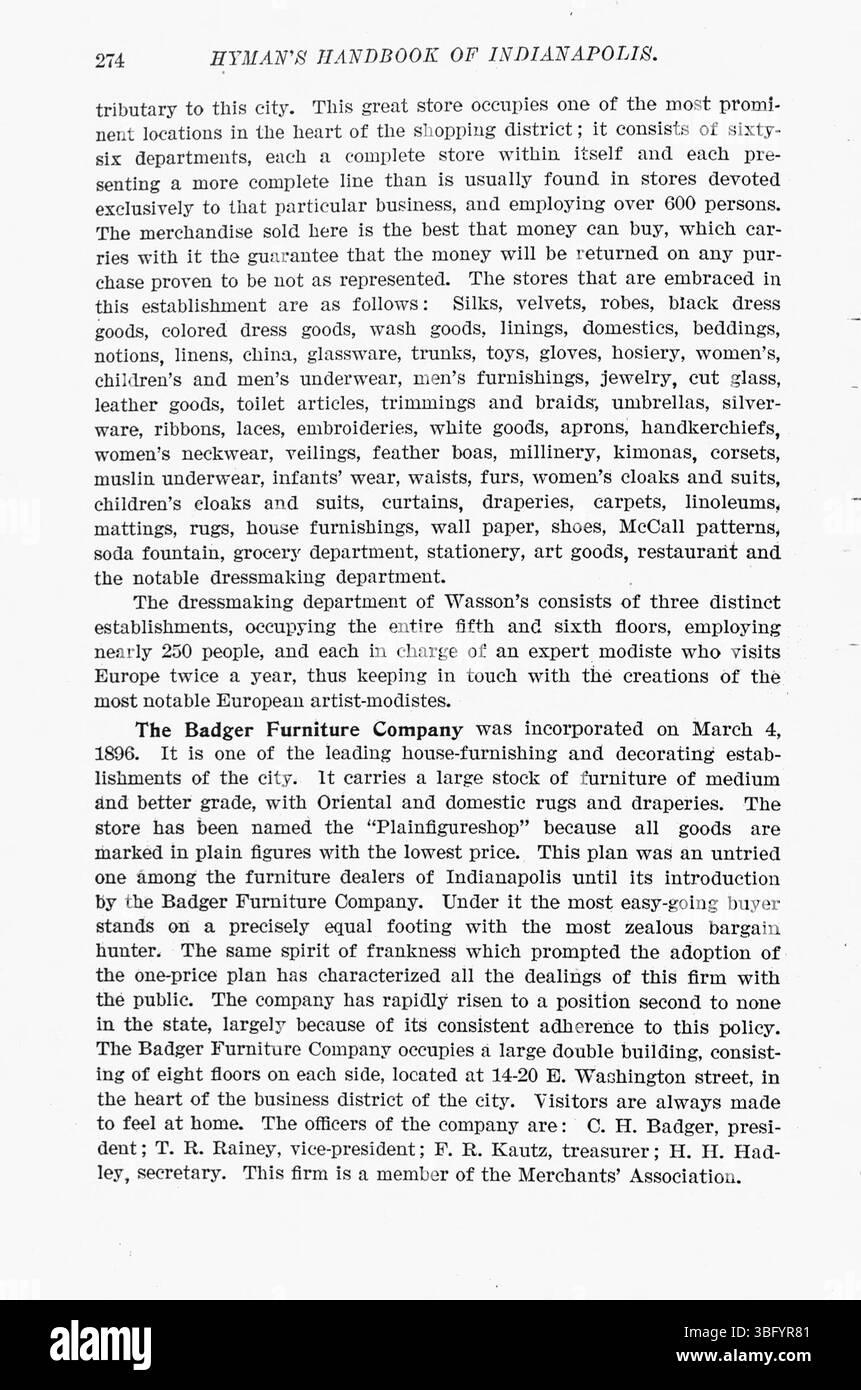 Cette page du manuel Hyman's Handbook of Indianapolis de 1907 présente un aperçu complet de l'histoire de la ville, avec plus de 300 photographies prises pour l'œuvre, et comprend un index pour faciliter la navigation. Banque D'Images Cette page du manuel Hyman's Handbook of Indianapolis de 1907 présente un aperçu complet de l'histoire de la ville, avec plus de 300 photographies prises pour l'œuvre, et comprend un index pour faciliter la navigation. Banque D'Images