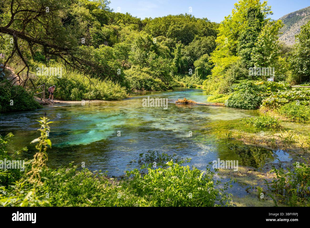 Blue Eye Lake, Krongj, Albanie Banque D'Images