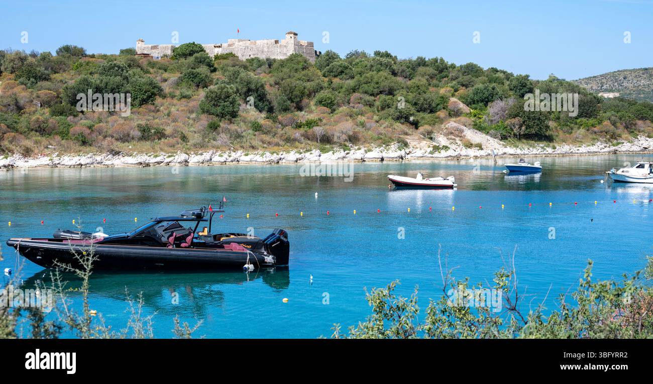 Château Ali Pasha Tepelena, Porto Palerme, Albanie Banque D'Images