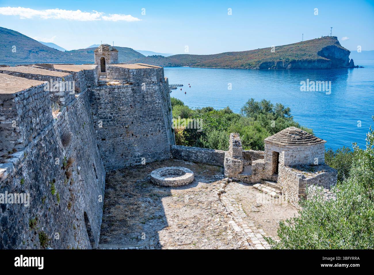 Château Ali Pasha Tepelena, Porto Palerme, Albanie Banque D'Images