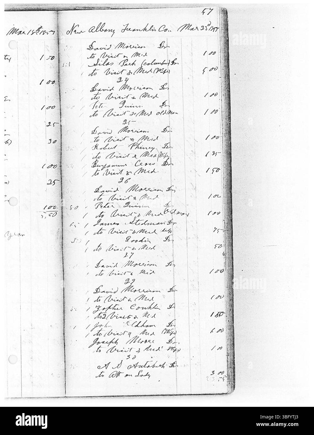 Ce volume de 1859 relate les chroniques du service médical régional du Dr Sylvester William Ranney dans le centre de l’Ohio, après son partenariat avec Dr Guerin. Banque D'Images