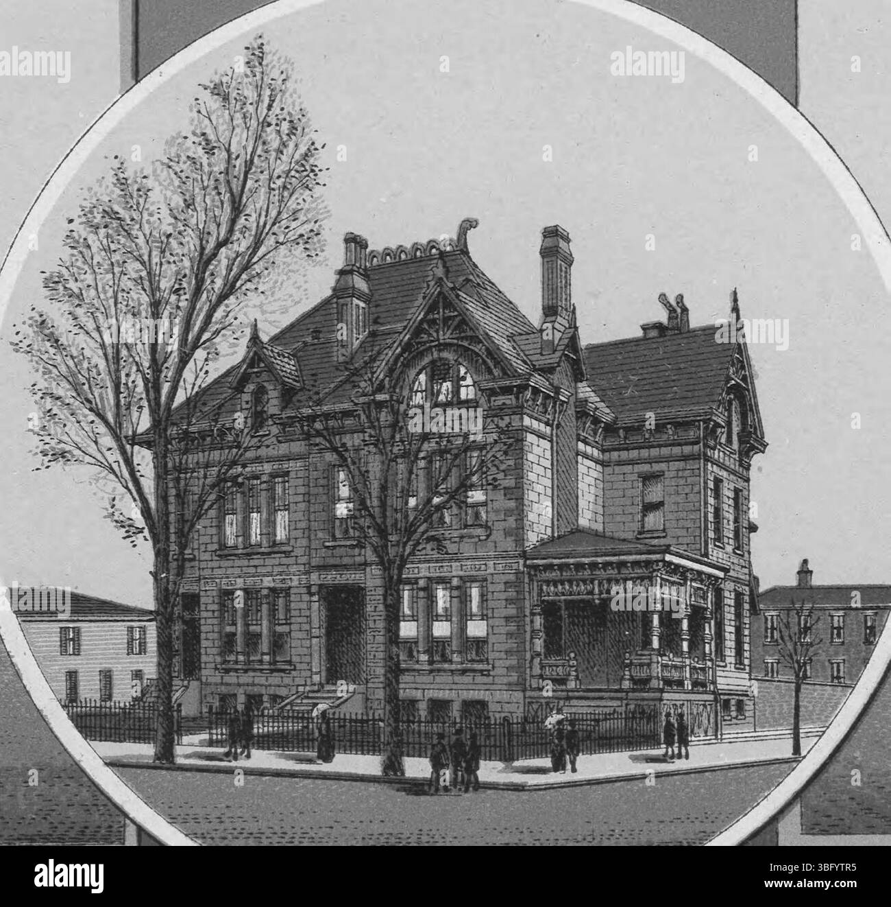 La résidence d'Allen Granberry Thurman, construite vers 1885. Thurman, une personnalité politique éminente de l'Ohio, a servi comme représentant démocrate, juge de la Cour suprême de l'Ohio et sénateur américain. Il est également le candidat démocrate à la vice-présidence en 1888. Banque D'Images La résidence d'Allen Granberry Thurman, construite vers 1885. Thurman, une personnalité politique éminente de l'Ohio, a servi comme représentant démocrate, juge de la Cour suprême de l'Ohio et sénateur américain. Il est également le candidat démocrate à la vice-présidence en 1888. Banque D'Images