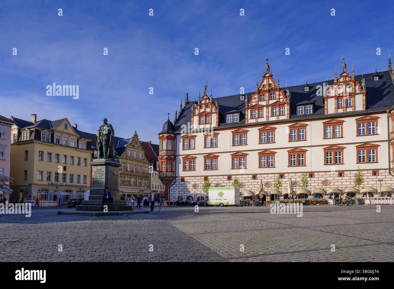 Hôtel de ville historique, place du marché, Cobourg, haute-Franconie, Franconie, Bavière, Allemagne, Europe Banque D'Images