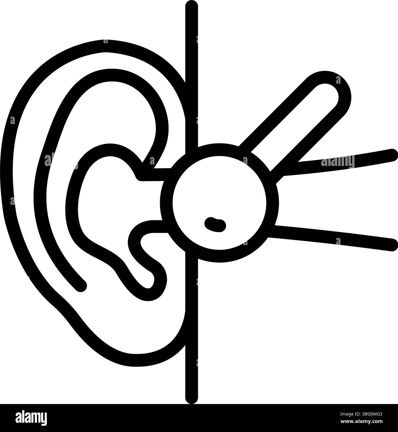 Icône otoscope. Illustration vectorielle linéaire de la collection hospitalière. Vecteur d'icône d'otoscope de contour. Symbole simple pour une utilisation sur le Web et les applications mobiles, logo, Illustration de Vecteur