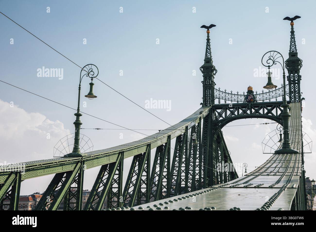 Pont de la liberté sur le danube à Budapest, Hongrie, Europe Banque D'Images