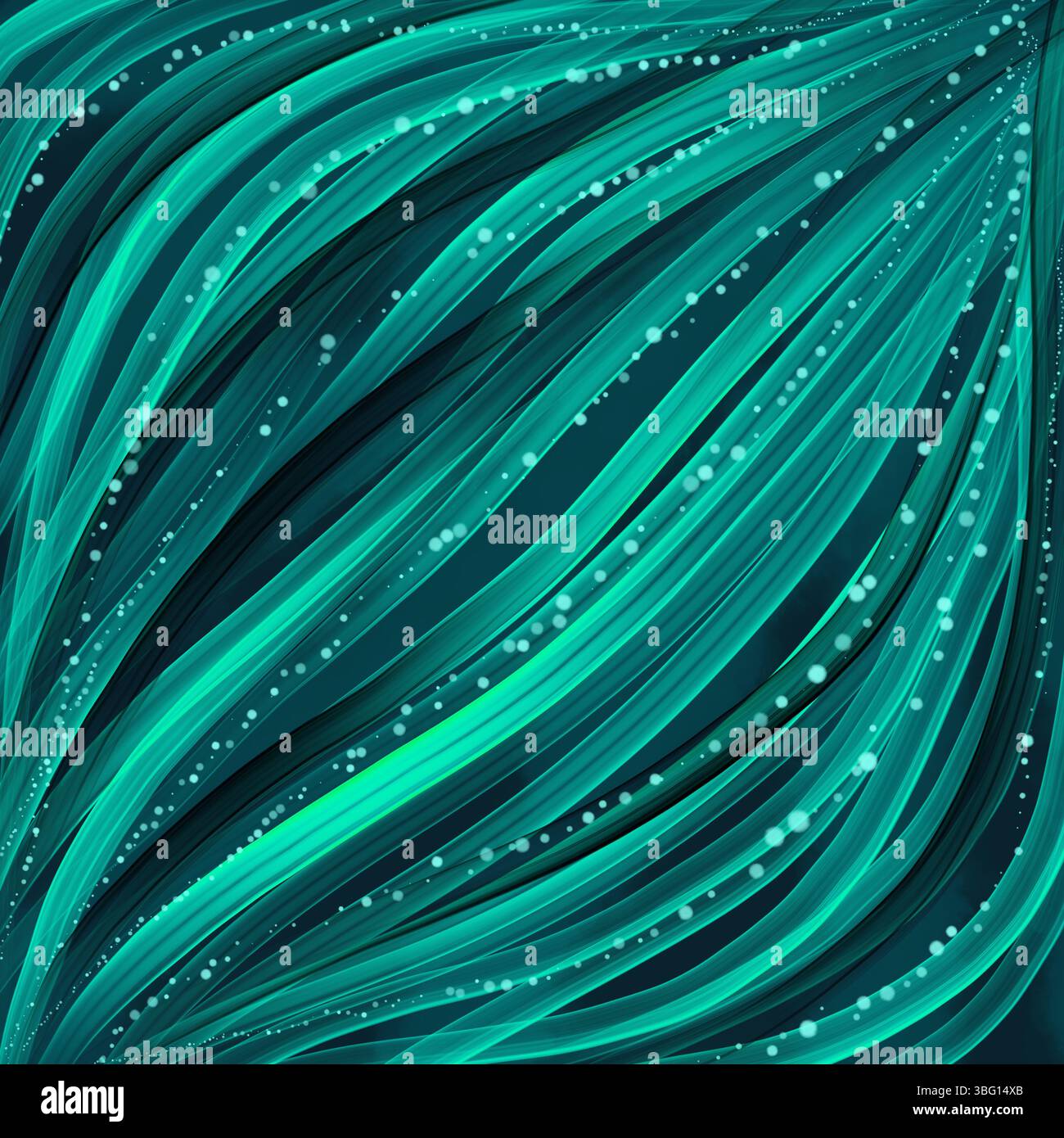 Fond géométrique abstrait avec des lignes turquoises dans la technique de l'art fluide Banque D'Images Fond géométrique abstrait avec des lignes turquoises dans la technique de l'art fluide Banque D'Images