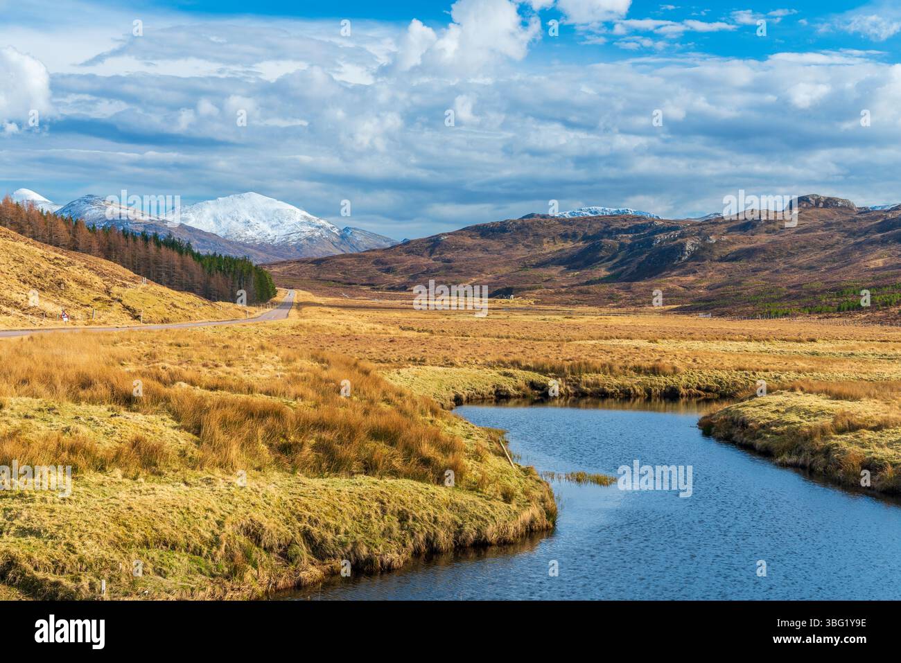 Royaume-Uni, Royaume-Uni Écosse Grande-Bretagne, Highlands, Wester Ross, Îles Britanniques, Royaume-Uni, Royaume-Uni Highland Dundonnell River Banque D'Images