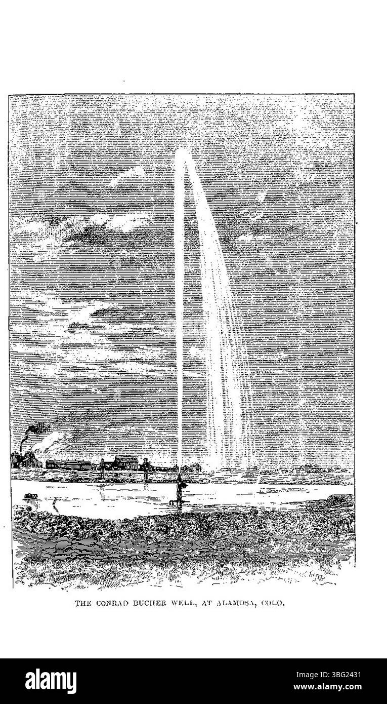 Ce rapport de 1891 traite du rôle des puits artésiens au Colorado et de leur importance pour l'irrigation. Il explore comment ces puits ont contribué au développement agricole en fournissant une source d'eau fiable. Banque D'Images