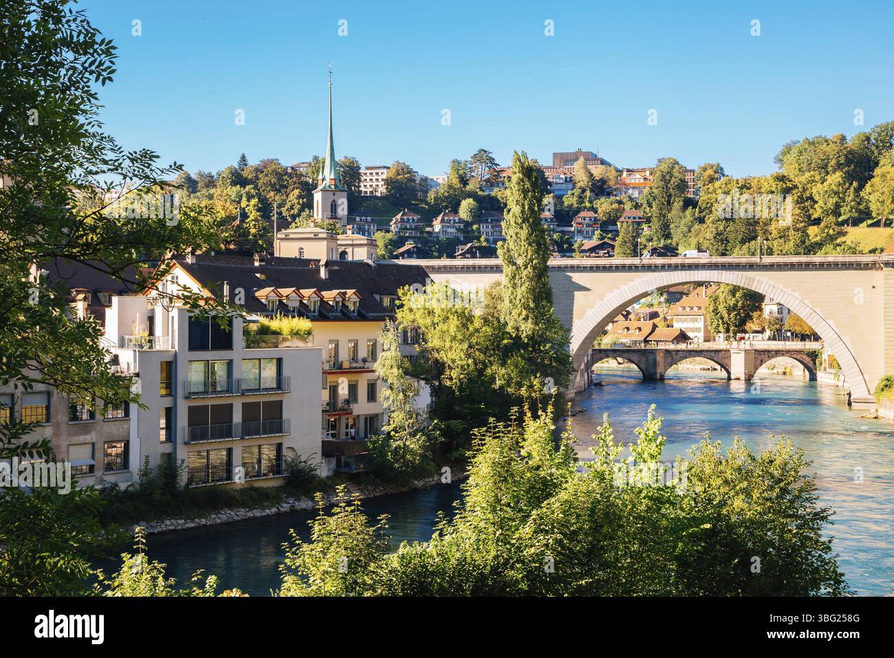 Vieille ville de Berne avec river en Suisse Banque D'Images