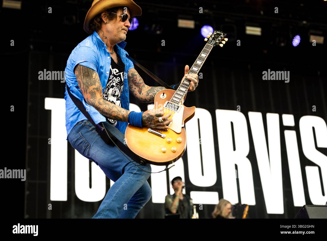 Terrorvision sur scène au festival Bearded Theory, Catton Hall, Derbyshire, mai 2025 Banque D'Images