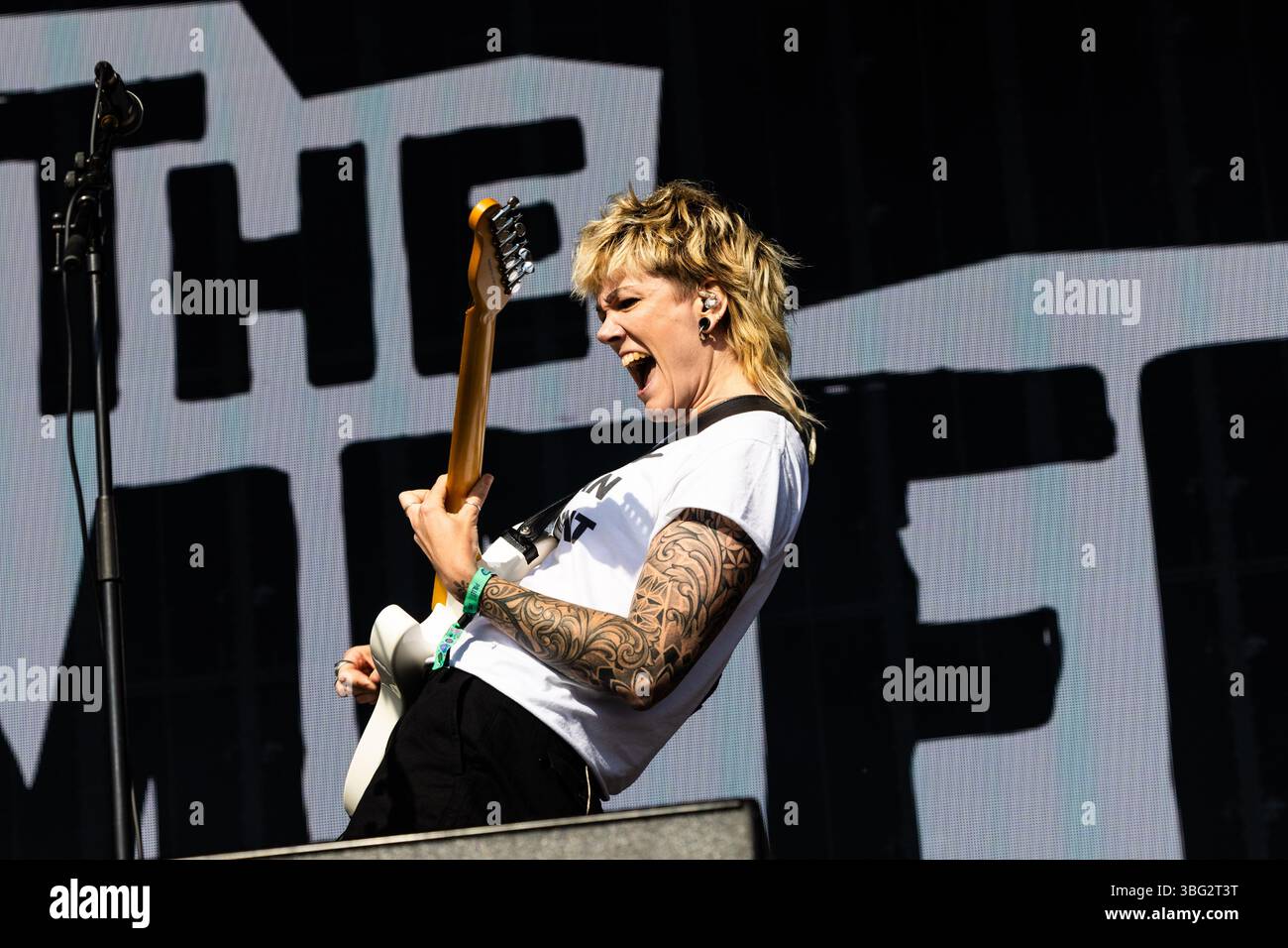 Les Meffs jouent en direct au festival Bearded Theory, Catton Hall, Derbyshire, mai 2025 Banque D'Images