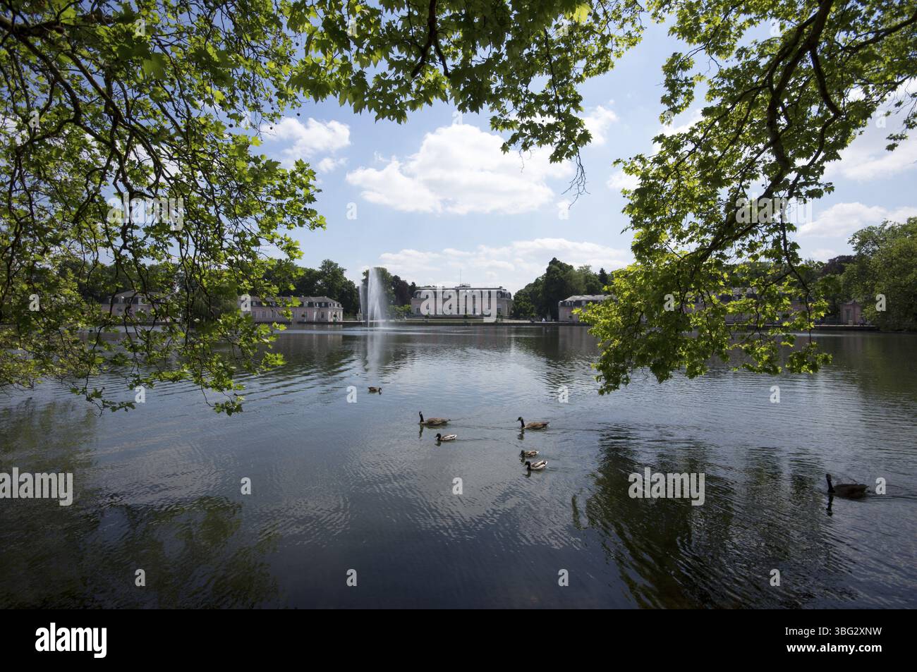 Palais Benrath, Duesseldorf, Allemagne, Europe Banque D'Images