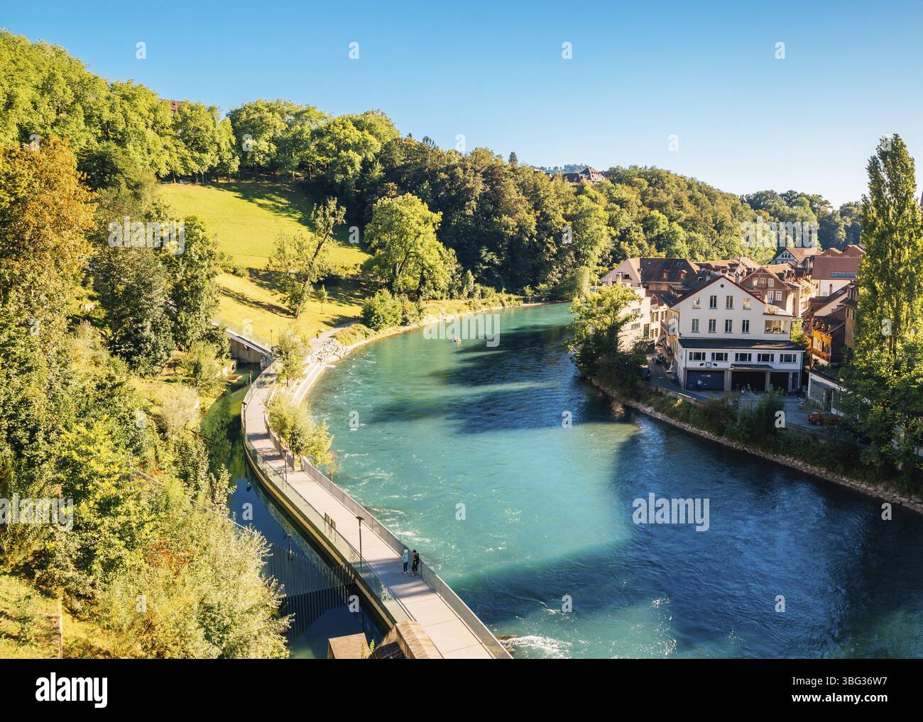 Vieille ville de Berne avec river en Suisse Banque D'Images