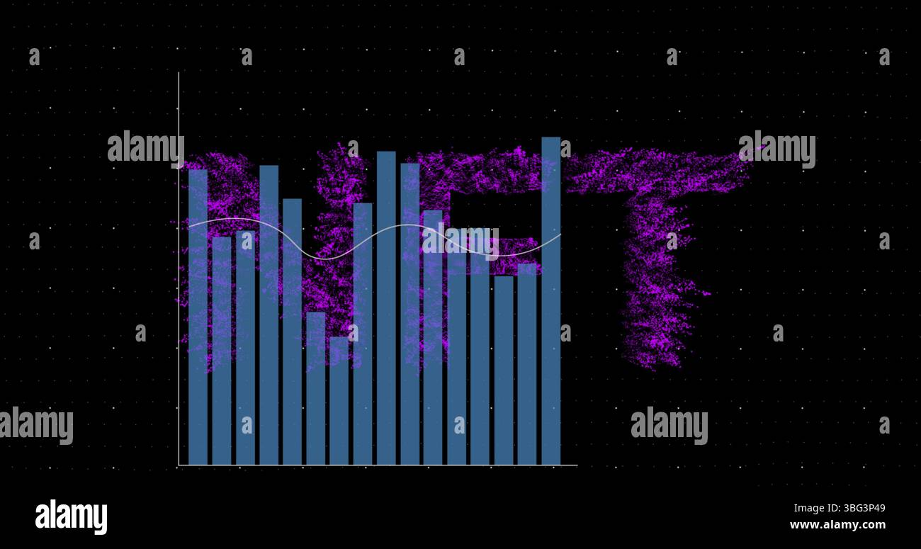 Image des équations rouges et du traitement de l'information statistique sur noir Banque D'Images