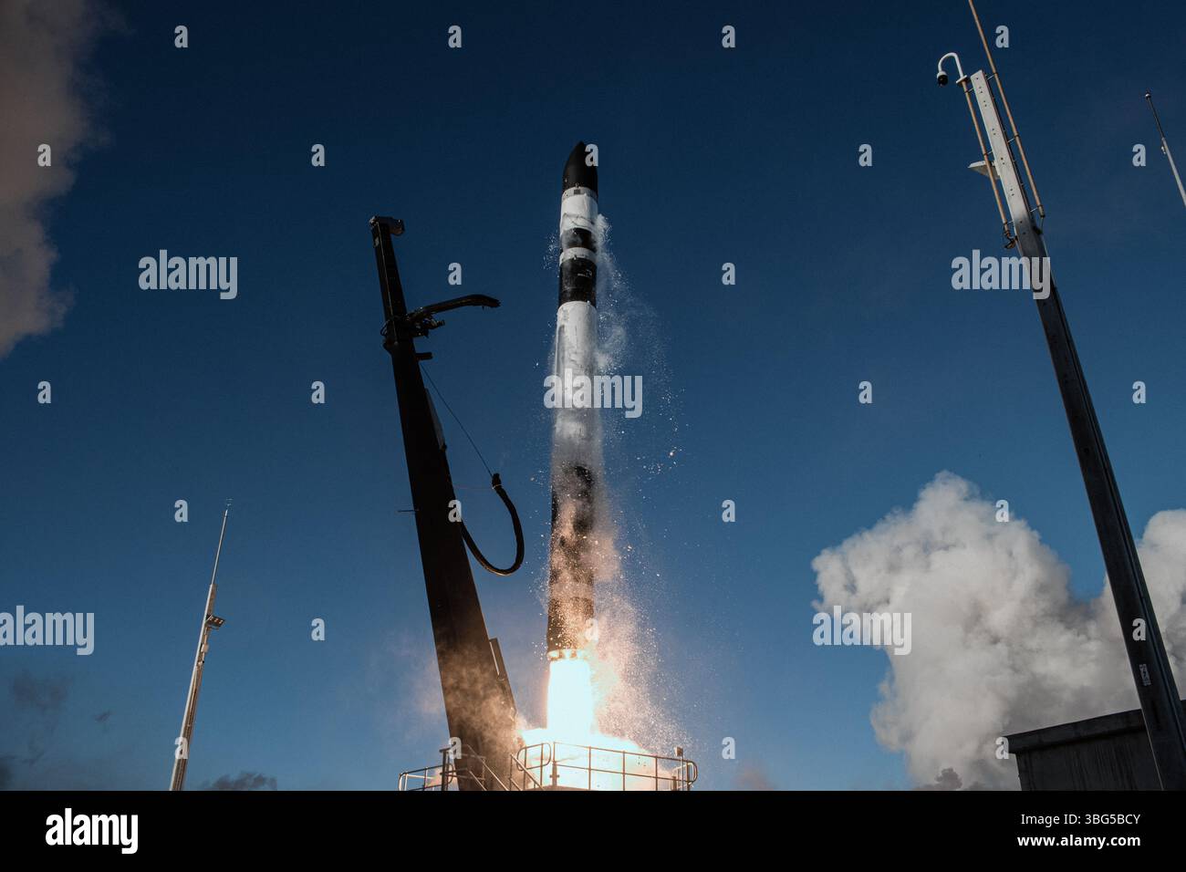 Rocket Lab lancement de fusées électroniques depuis le complexe de lancement 1, péninsule de Māhia, Nouvelle-Zélande – le 30 mai 2023 Banque D'Images