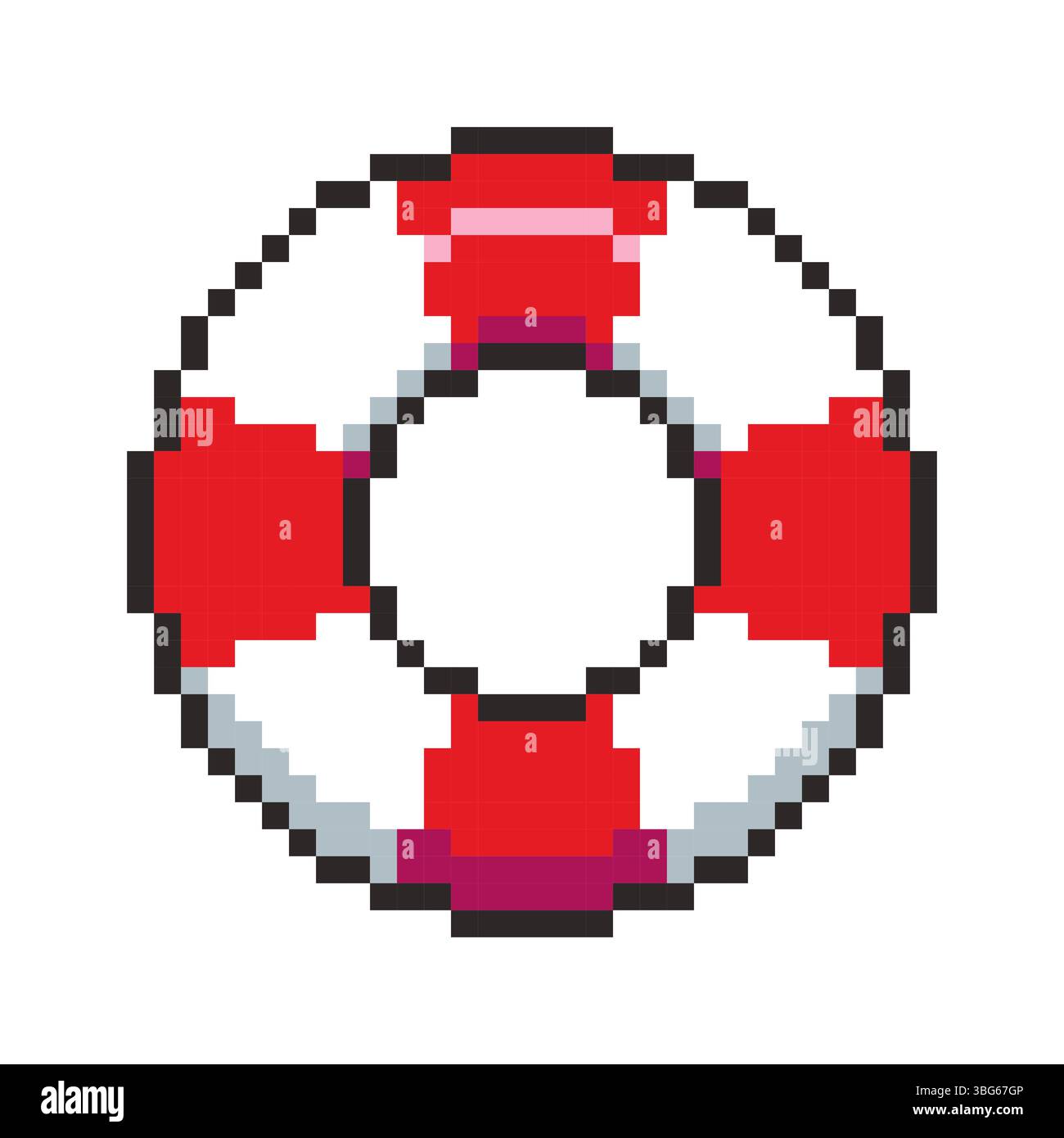 Design d'actif de jeu d'anneau flottant Pixel art Illustration de Vecteur