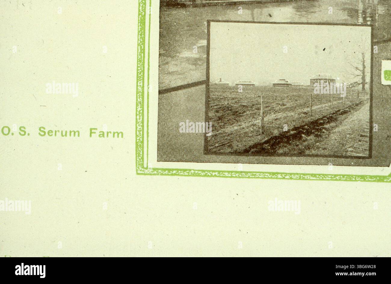 L'Ohio State Serum Farm, construite vers 1912 au 8995 East main Street, était une installation dédiée à la production de produits biologiques et de sérums médicaux. Banque D'Images