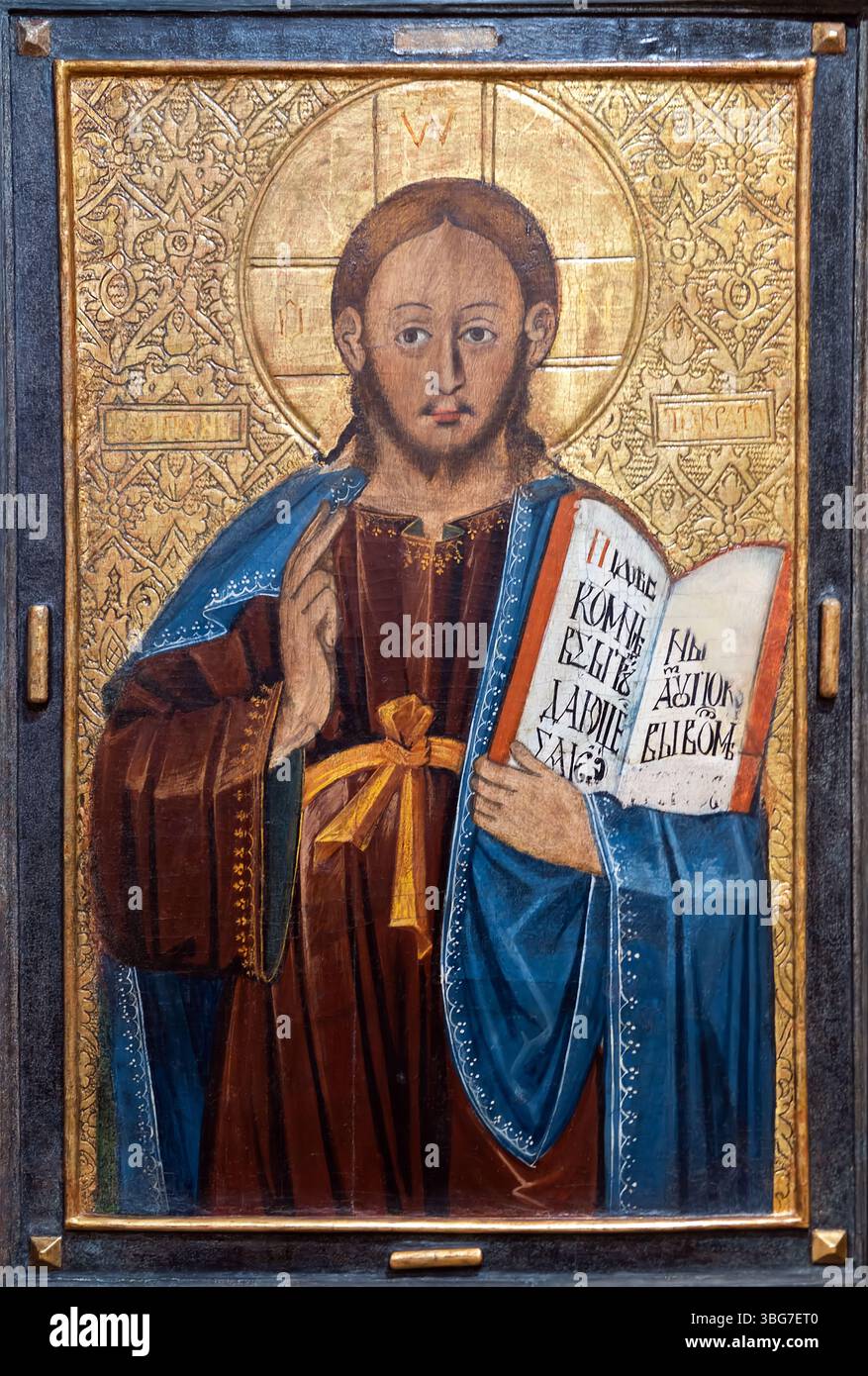Église orthodoxe de l'icône chrétienne Jésus Christ Peinture sur bois