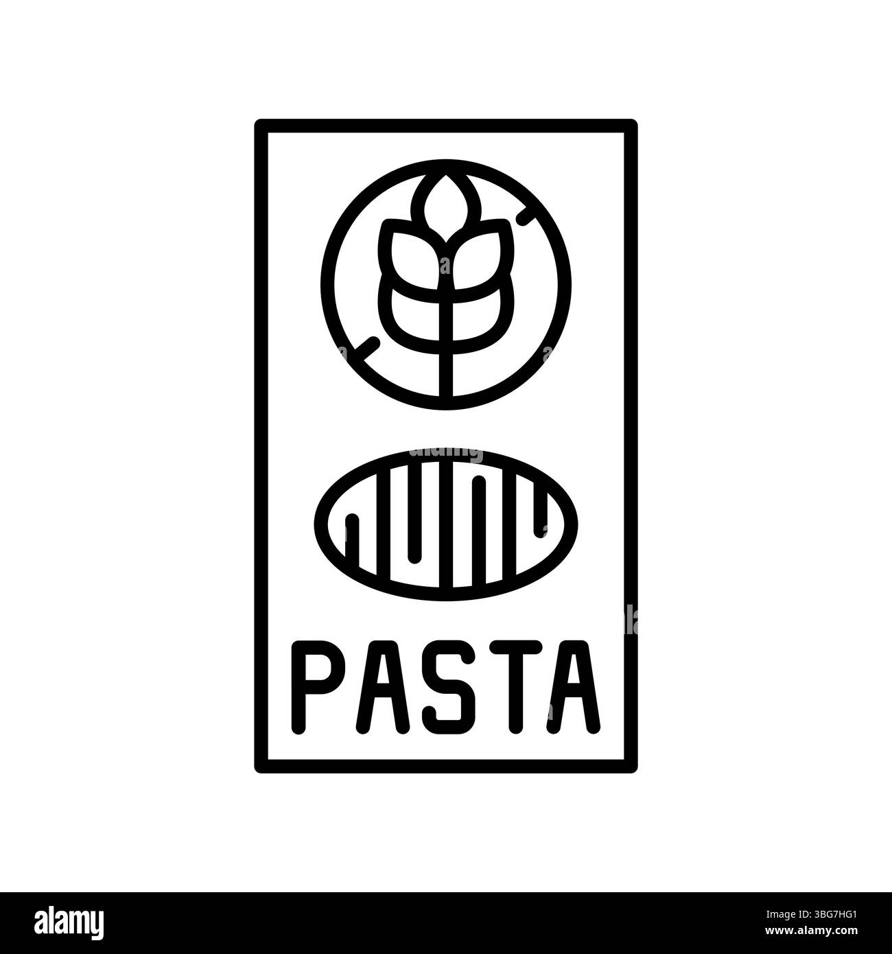 icône de ligne noire sans gluten pour les projets numériques et imprimés. Icônes nettes minimales pour les applications et les sites Web. Icônes simples modernes pour UI UX et branding Illustration de Vecteur