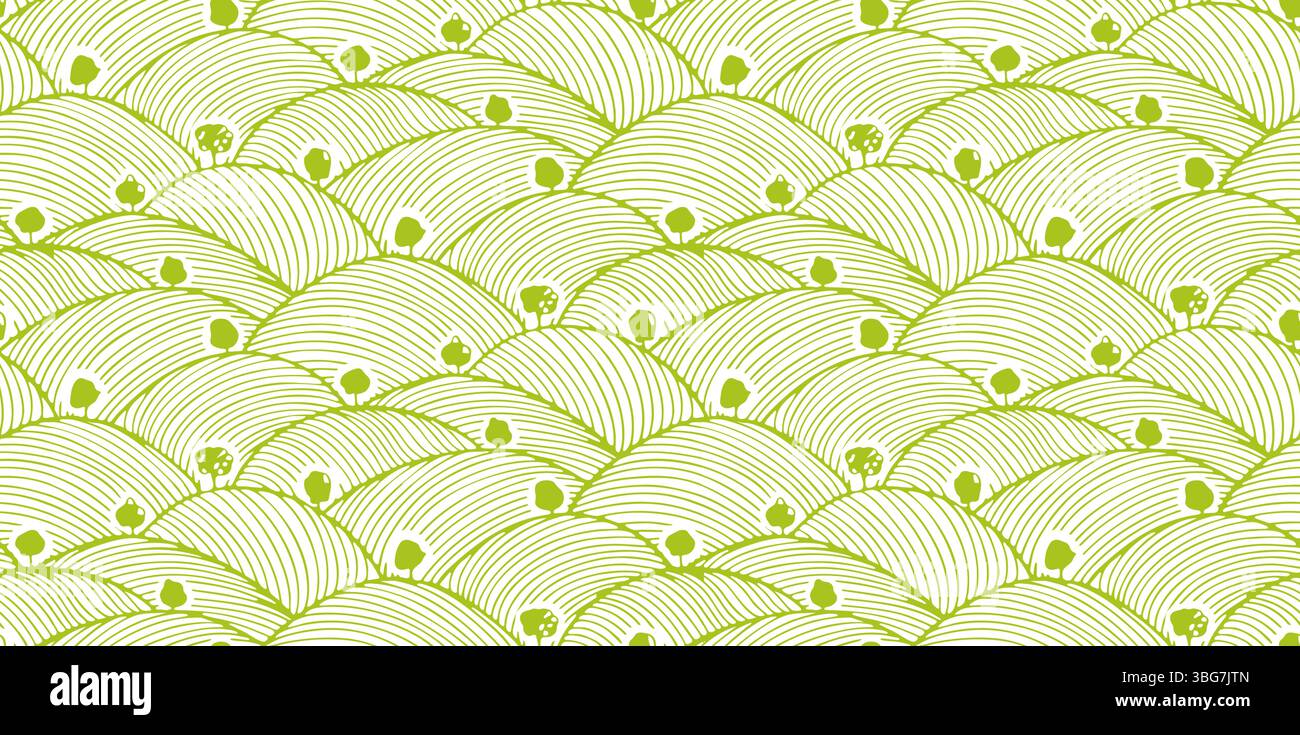 Motif de fond de texture de ferme de champ de vignoble. Vin agriculture riz blé affiche japonaise. Vue abstraite minimale sur le vignoble. Bannière de raisin biologique Illustration de Vecteur