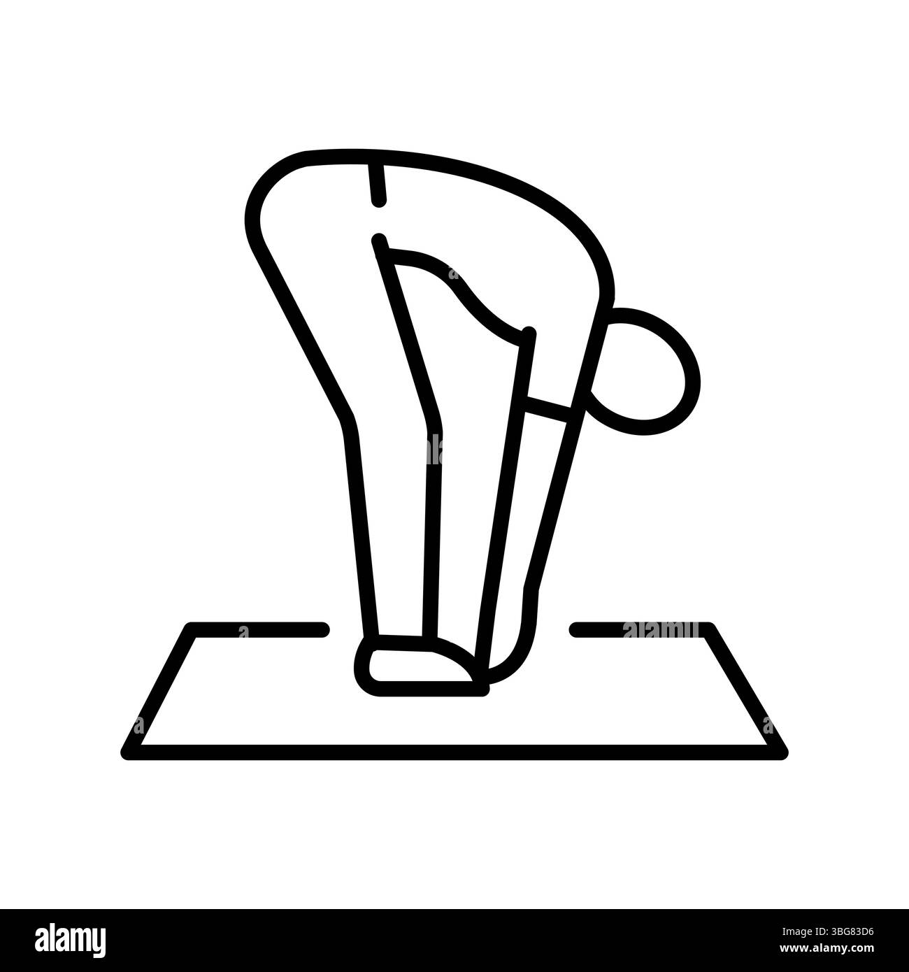 icône de ligne noire de formation flexible pour les projets numériques et d'impression. Icônes nettes minimales pour les applications et les sites Web. Icônes simples modernes pour UI UX et soutien-gorge Illustration de Vecteur