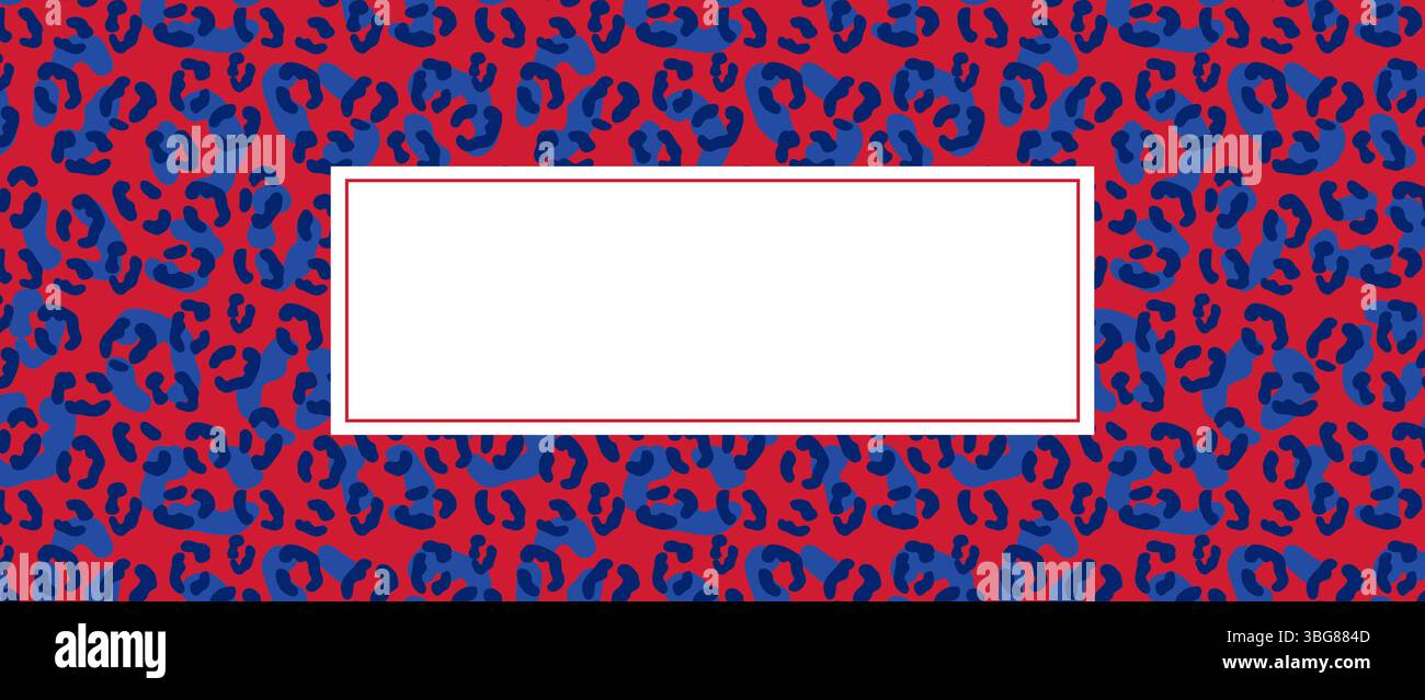 Conception de motif léopard dans les couleurs des États-Unis. conception d'affiche de bannière. papier peint, papier d'emballage. Bannière de célébration du 4 juillet Illustration de Vecteur