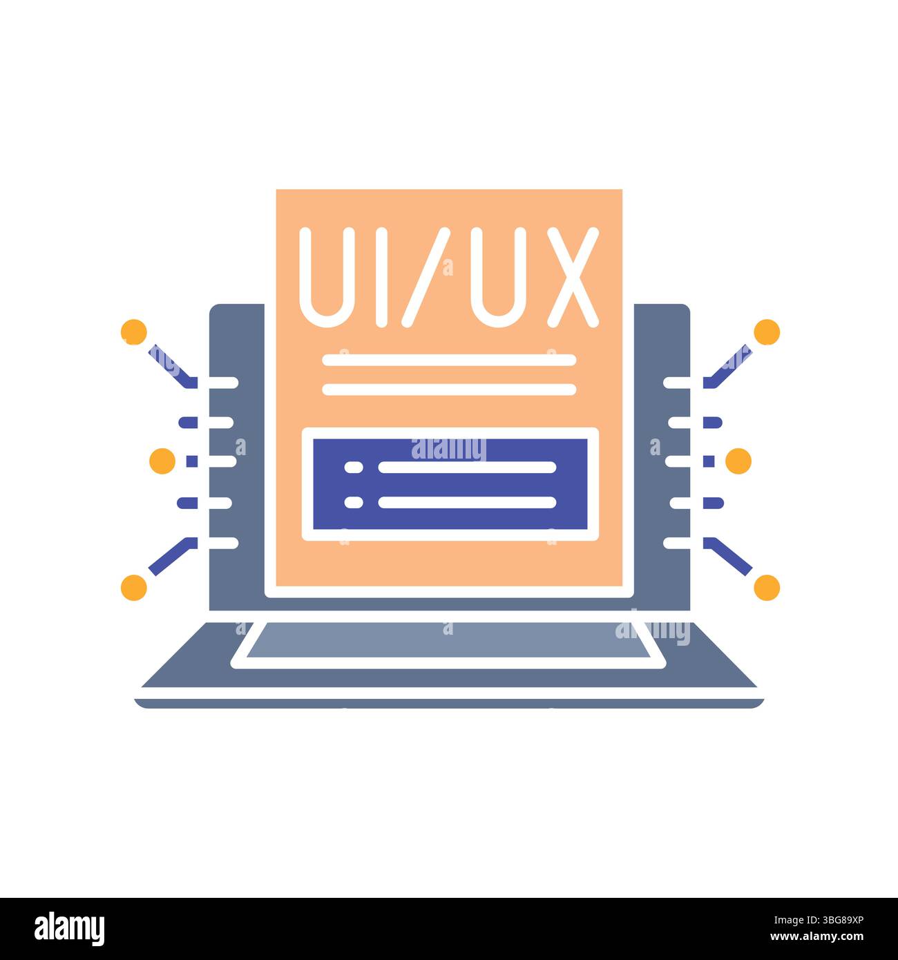 Icône plate couleur de génération de conception UI UX automatisée pour les projets numériques et d'impression. Icônes nettes minimales pour les applications et les sites Web. Icônes simples modernes pour Illustration de Vecteur