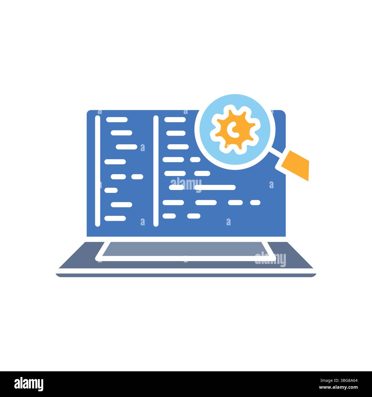 icône plate couleur des outils d'analyse de code pour les projets numériques et d'impression. Icônes nettes minimales pour les applications et les sites Web. Icônes simples modernes pour UI UX et Illustration de Vecteur