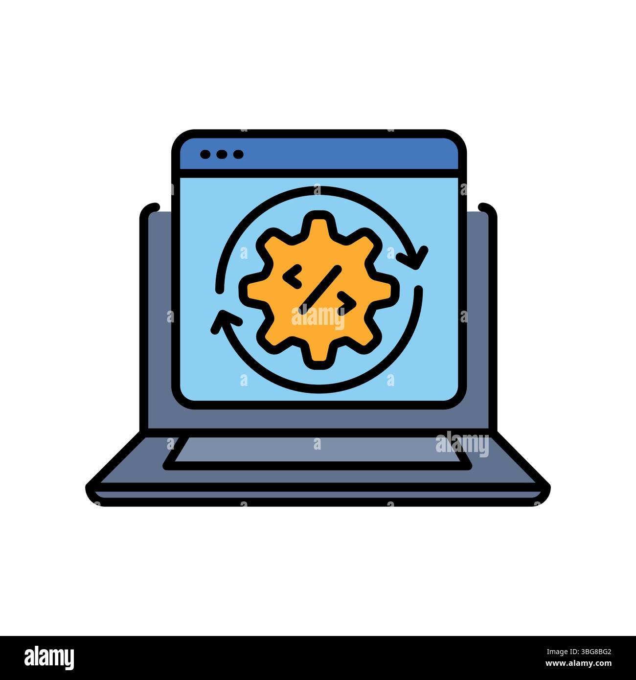 icône de ligne de couleur d'optimisation de code pour les projets numériques et d'impression. Icônes nettes minimales pour les applications et les sites Web. Icônes simples modernes pour UI UX et brandi Illustration de Vecteur