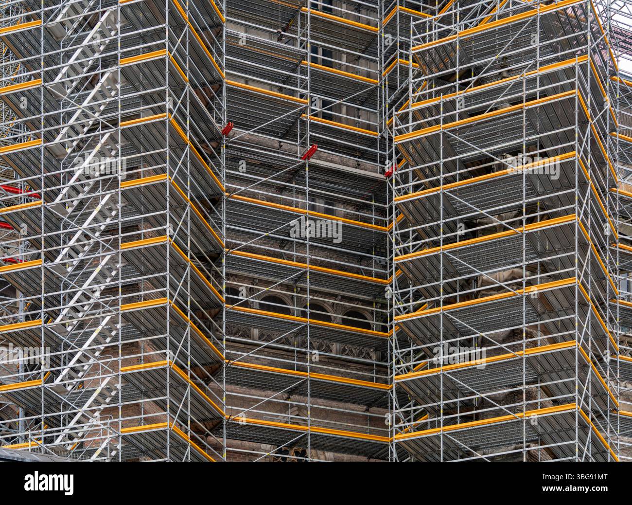 Paysage d'échafaudage dense plein cadre Banque D'Images