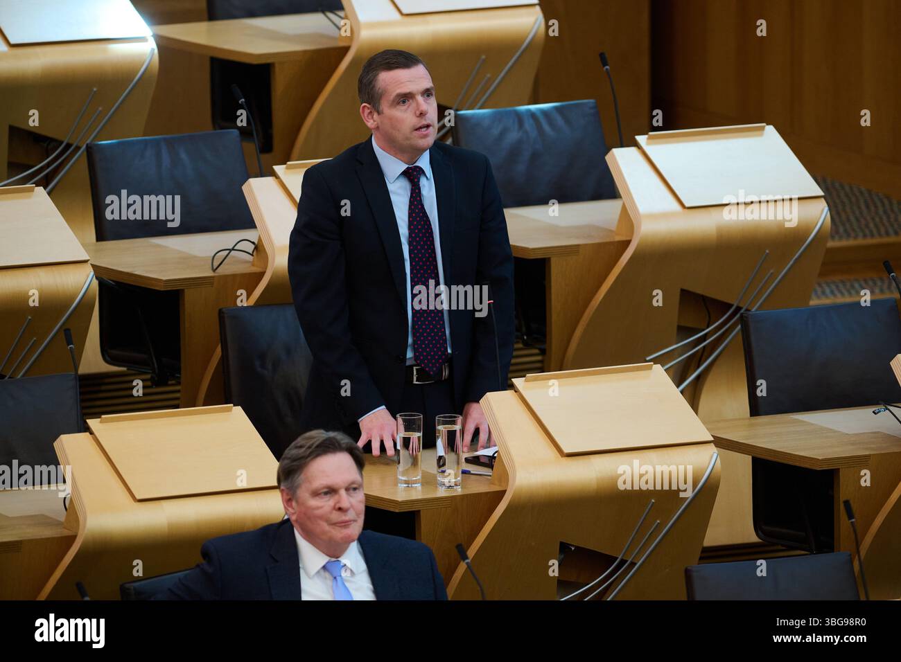 Édimbourg Écosse, Royaume-Uni 04 juin 2025. Douglas Ross député au Parlement écossais soulève un rappel au Règlement. crédit sst/alamy live news Banque D'Images