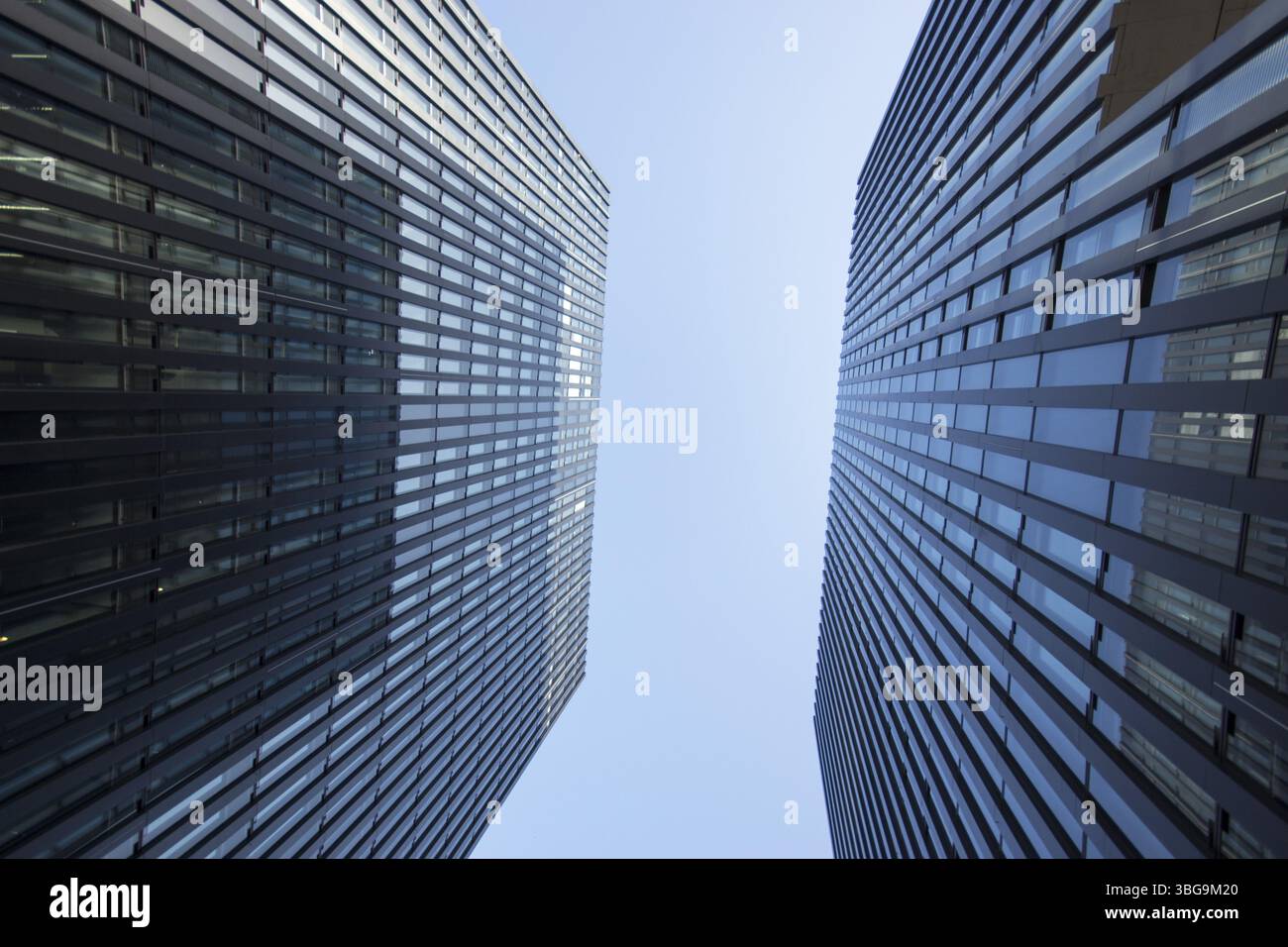 Façade de l'hôtel Hyatt dans le port des médias de Duesseldorf Banque D'Images